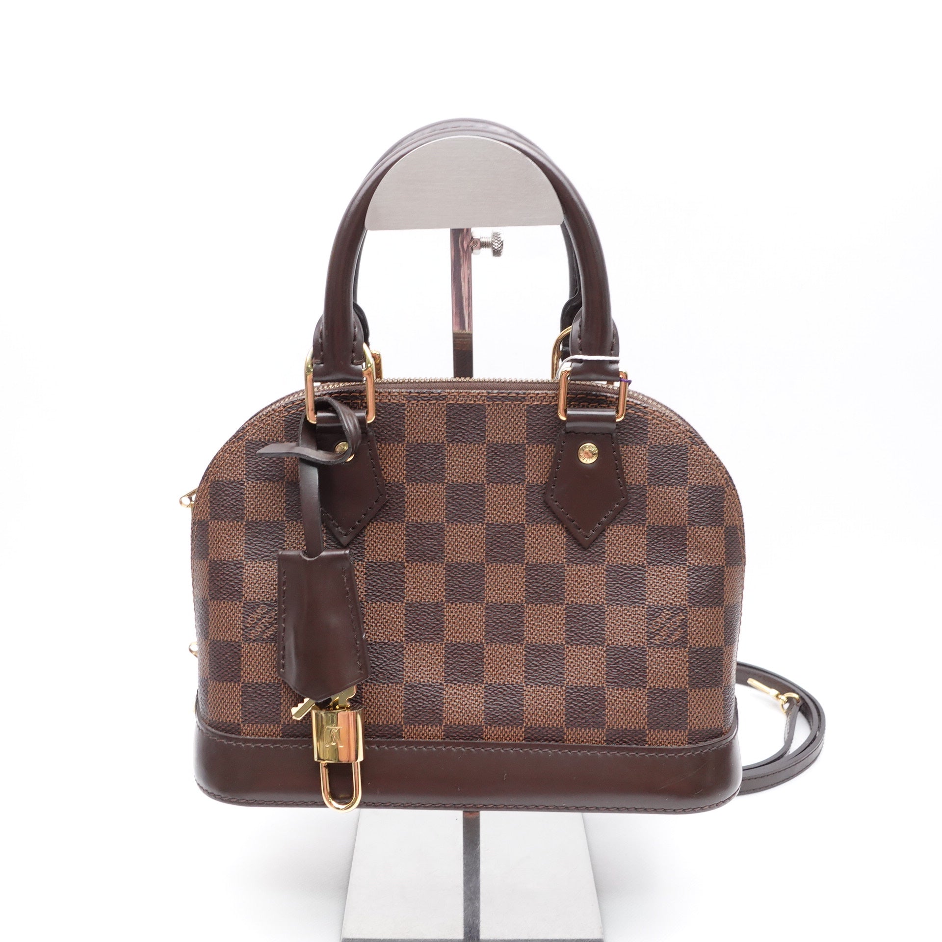 Bolso de hombro Alma BB de lona LV Damier Ebene de segunda mano
