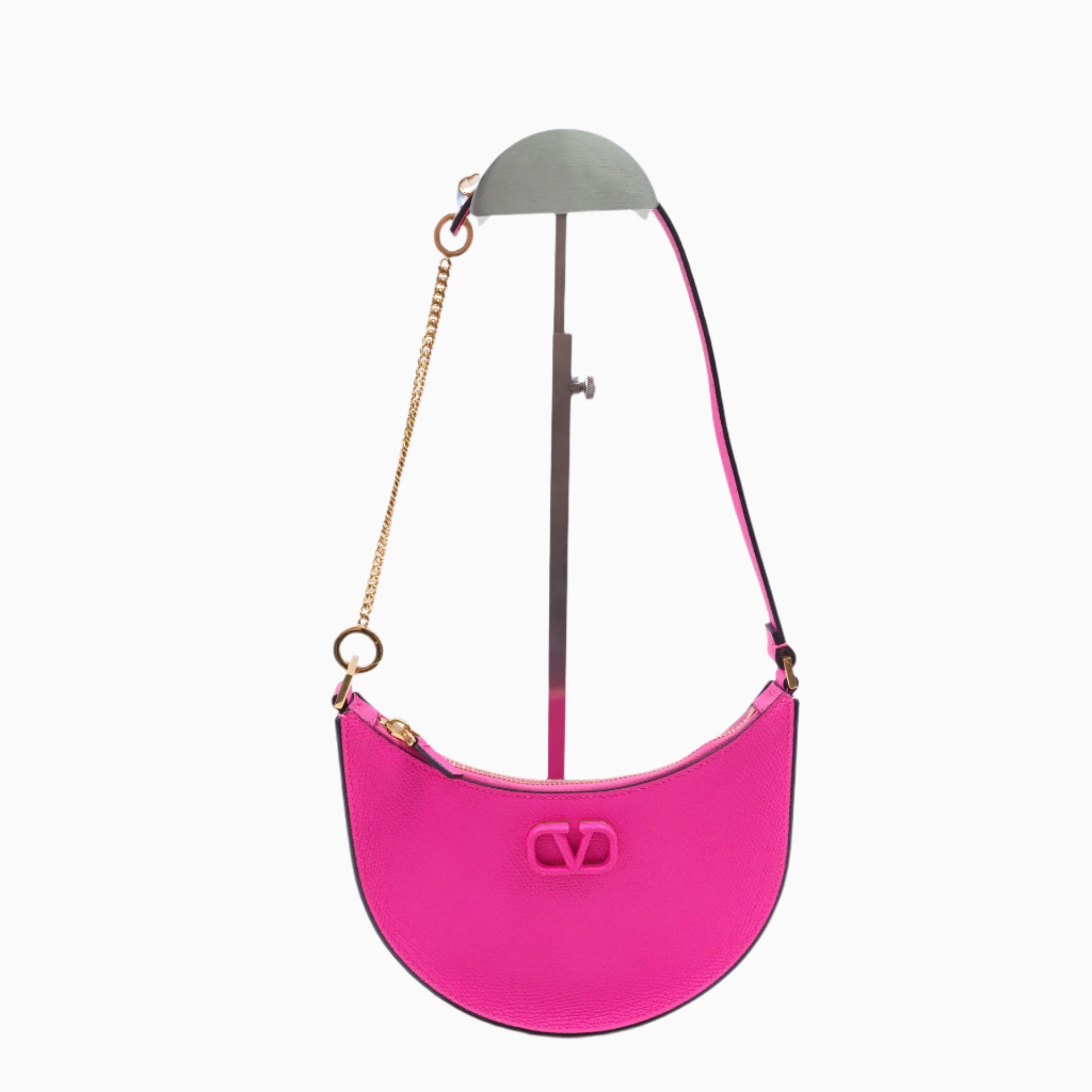 PRE-OWNED Hot Pink Mini VSling Hobo Shoulder Bag