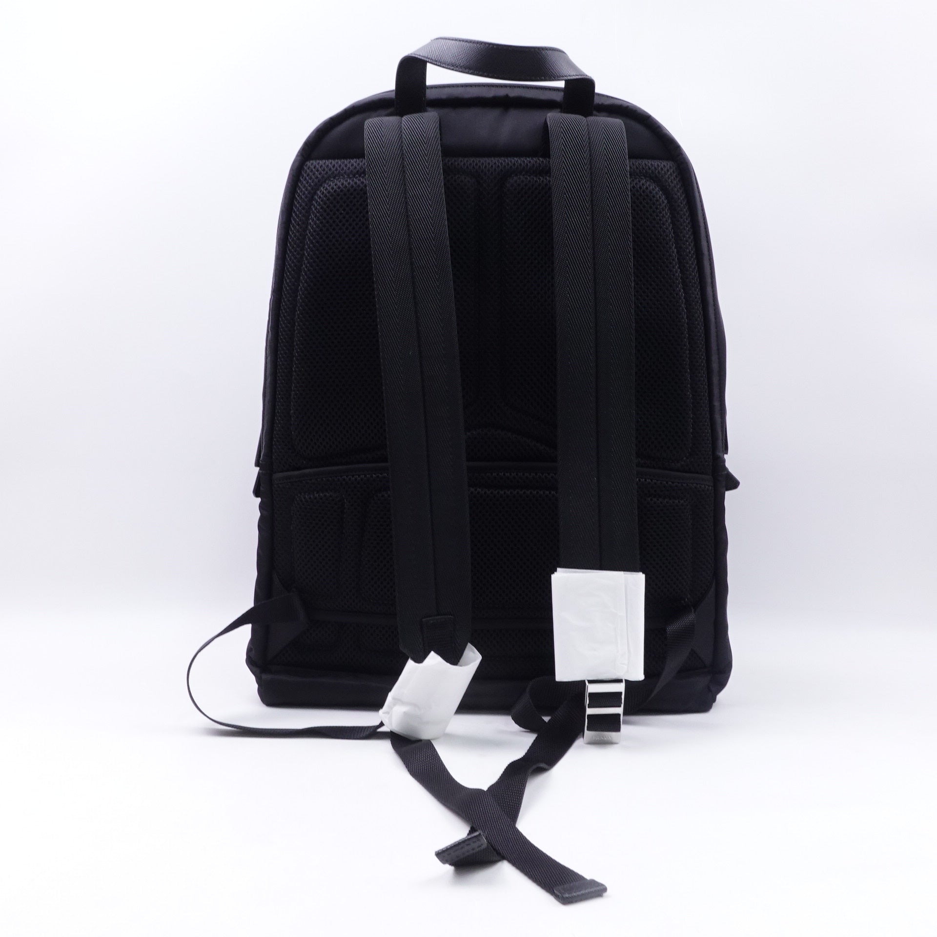 PRE-OWNED Black Re-Nylon Backpack