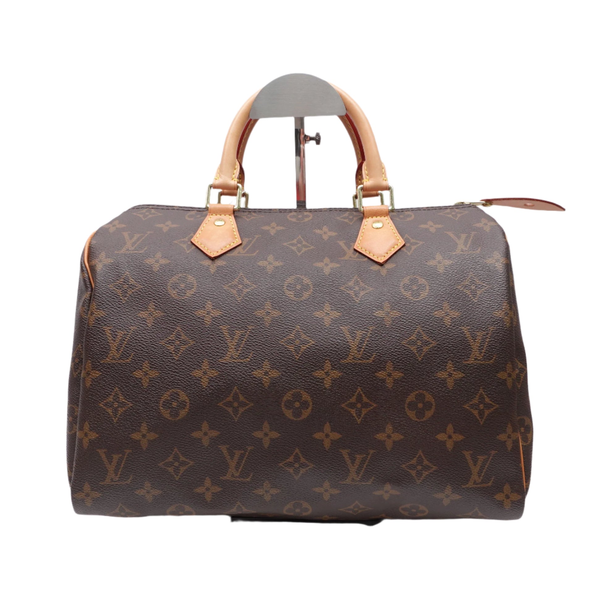 Bolso Speedy 30 con asa de lona y monograma LV USADO