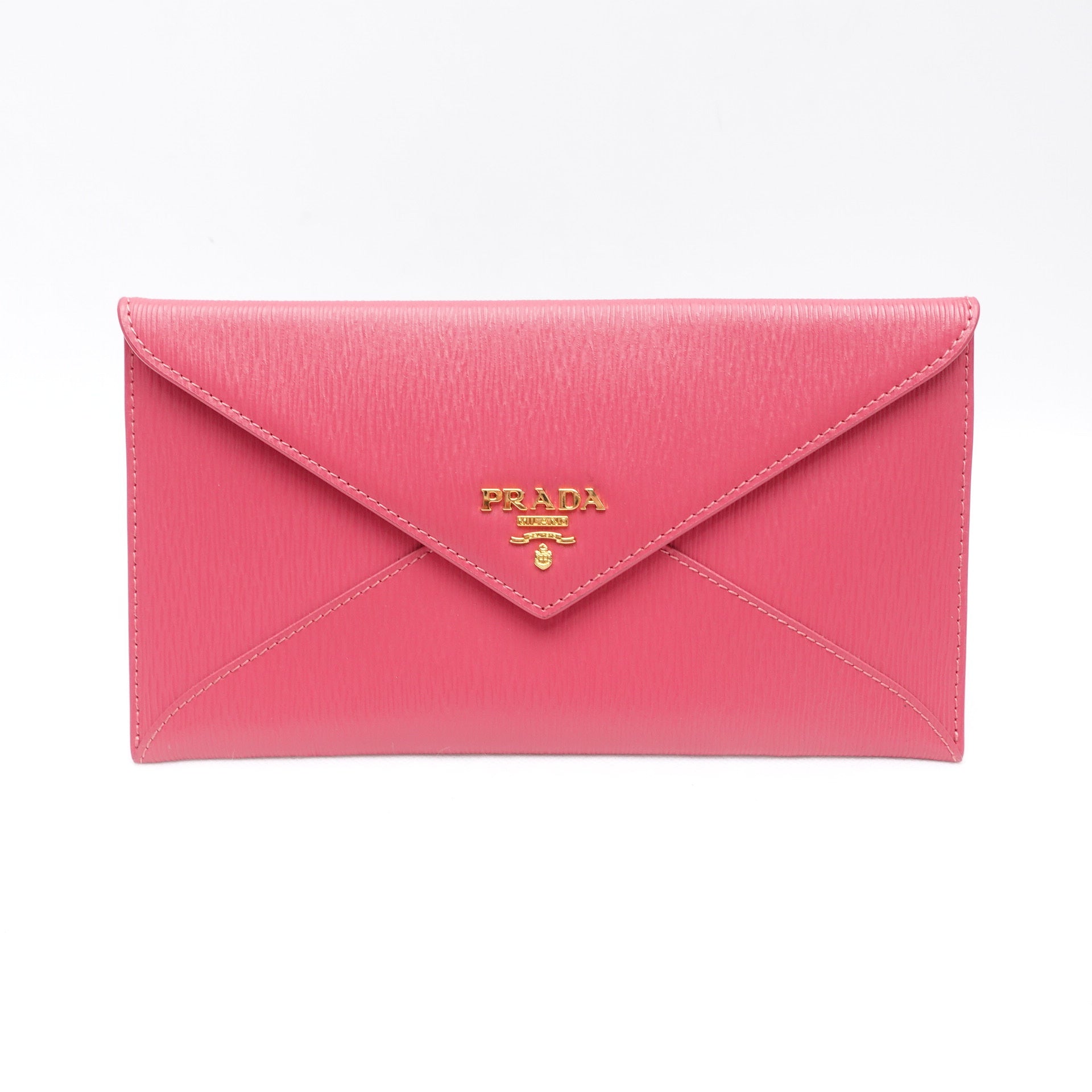 PRE-OWNED Pink Vitello Move Leather Clutch Bag