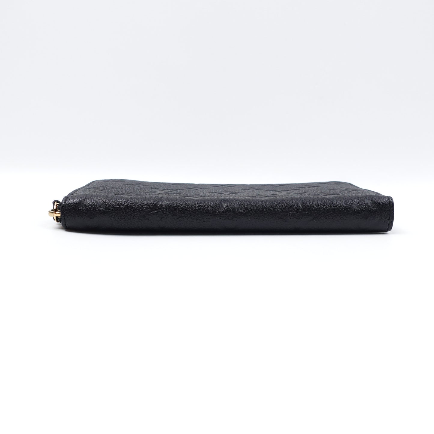 PRE-OWNED LV Black Monogram Empreinte Clemence Long Wallet