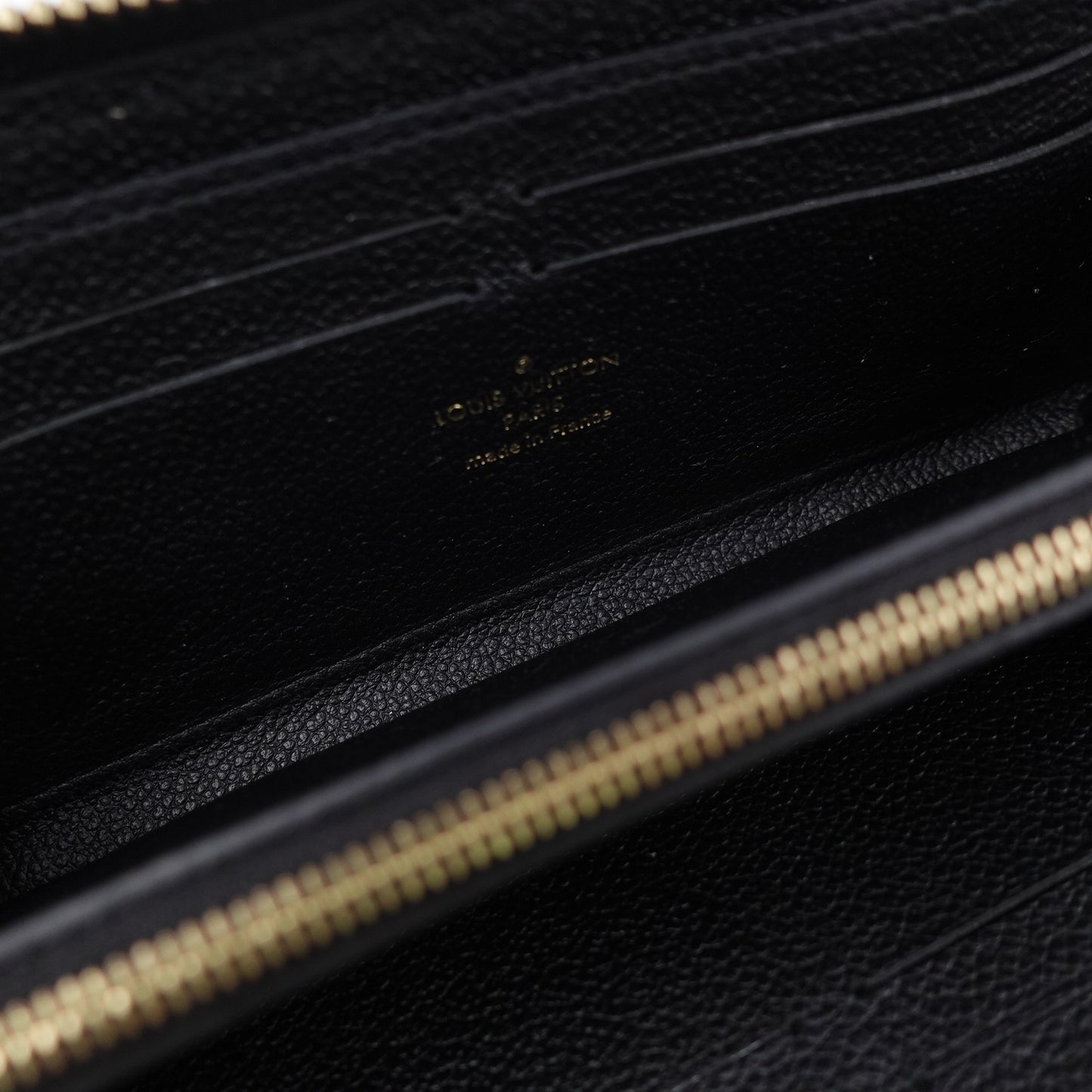 PRE-OWNED LV Black Monogram Empreinte Clemence Long Wallet