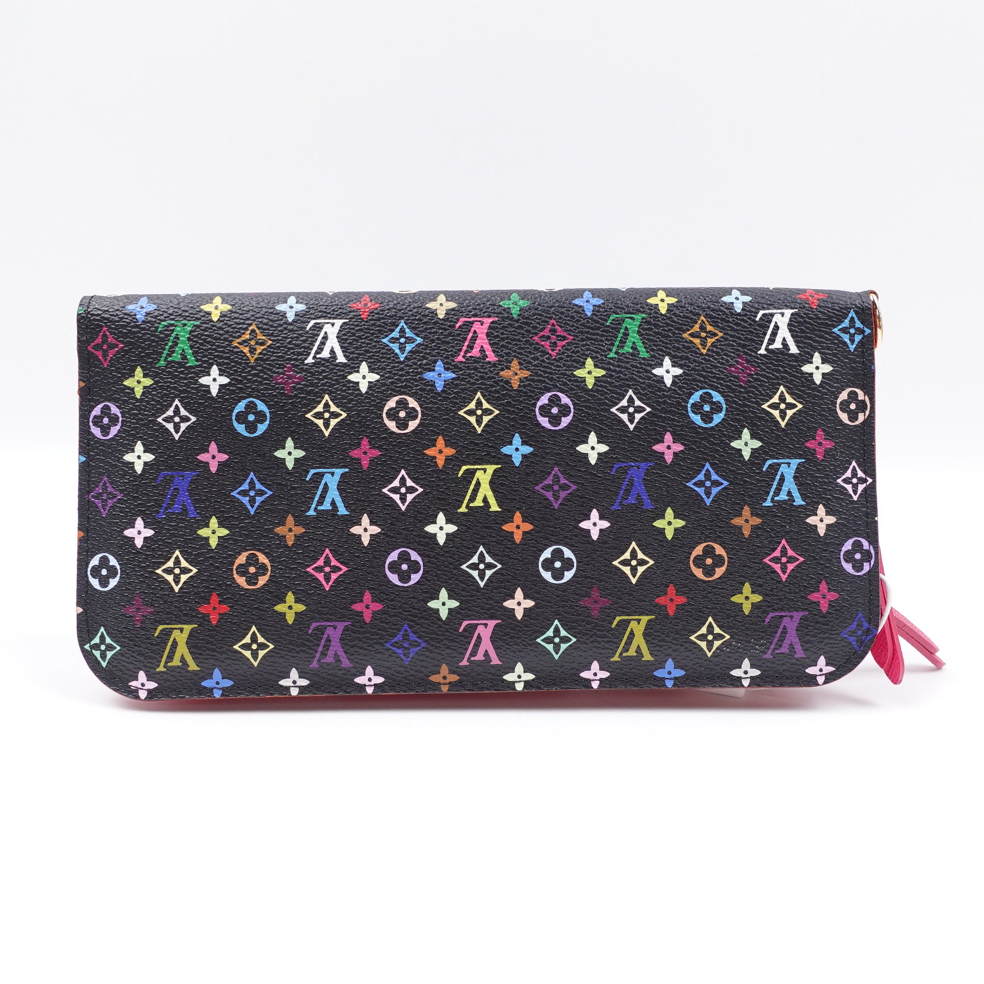 PRE-OWNED LV Black Multicolor Insolite Long Wallet