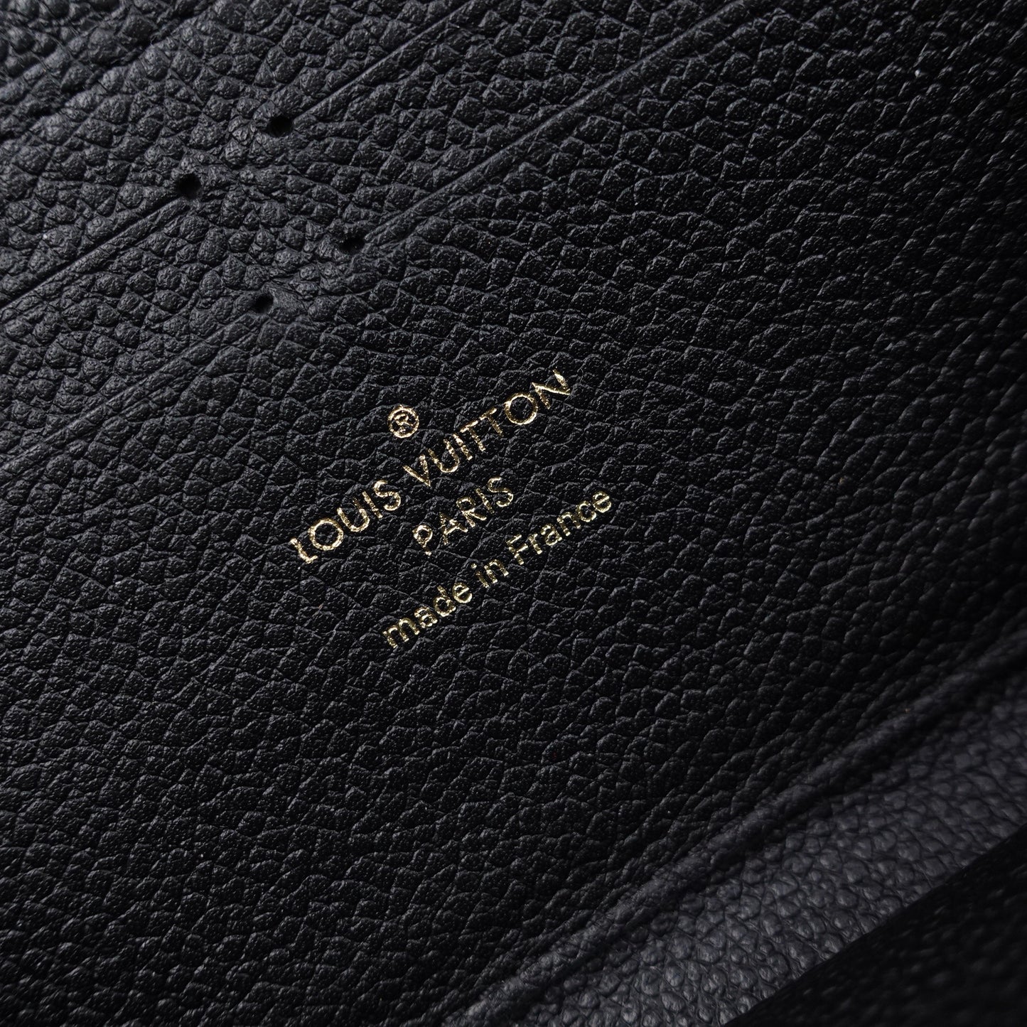 PRE-OWNED LV Black Monogram Empreinte Clemence Long Wallet