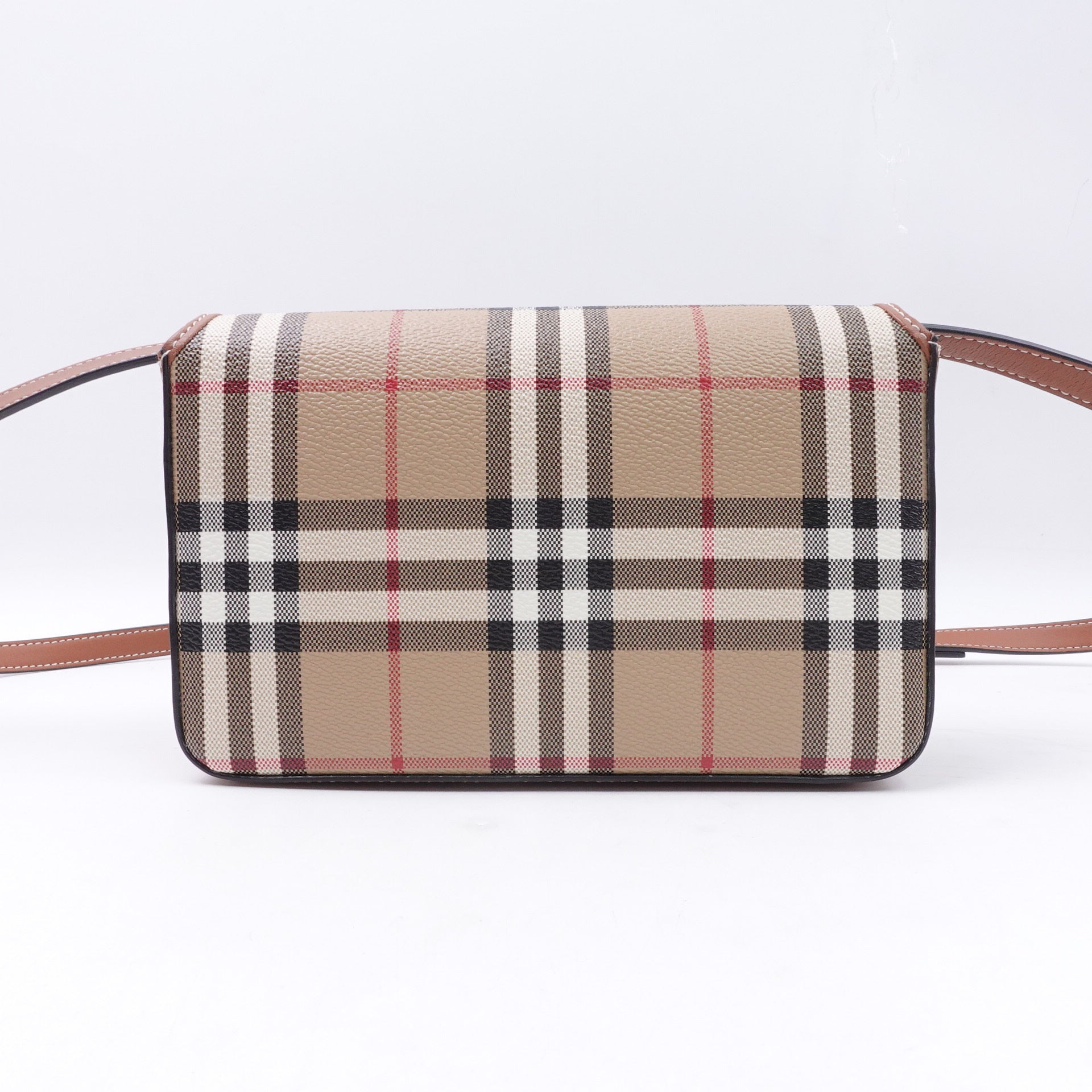 PRE-OWNED Plaid Check Hampshire Crossbody Bag