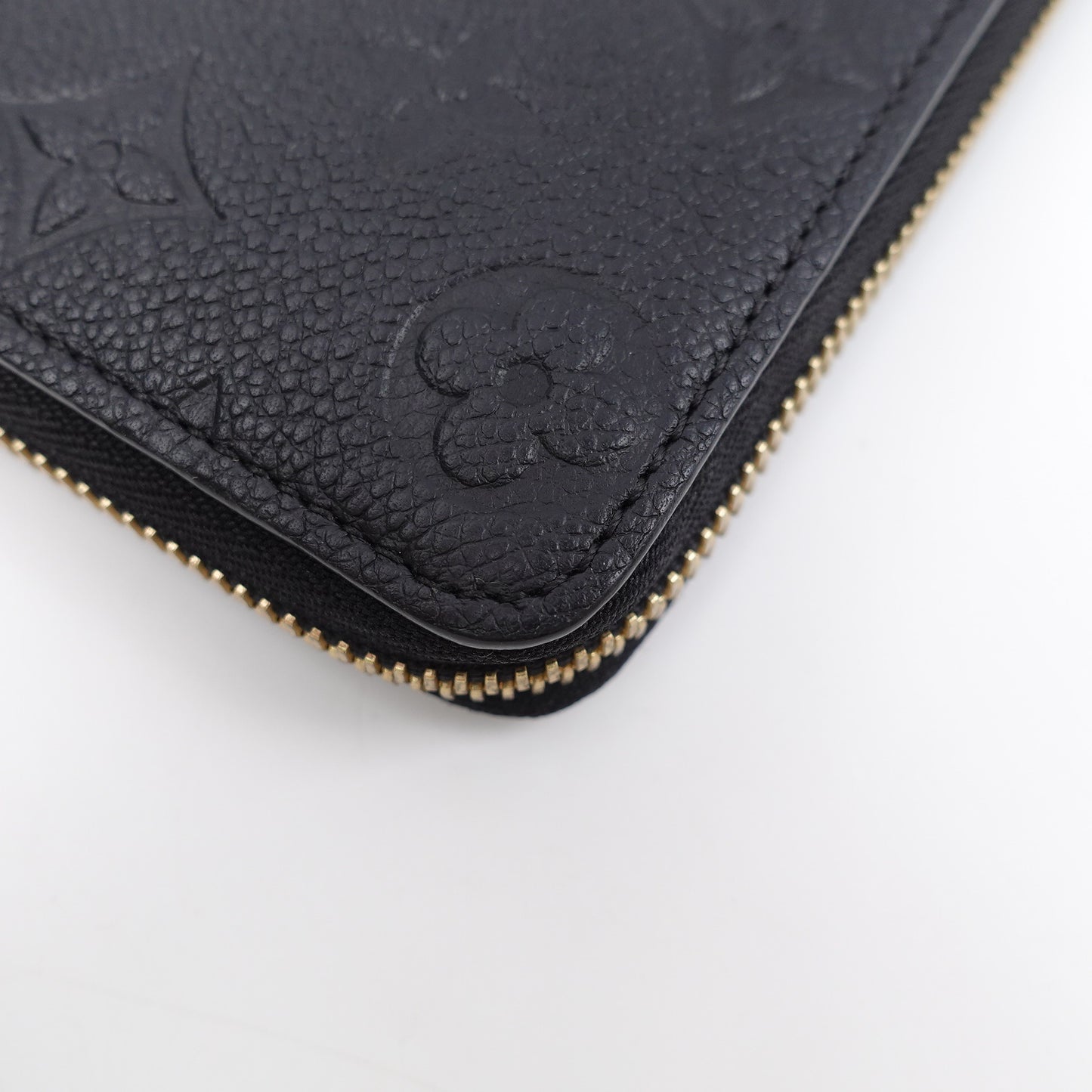 PRE-OWNED LV Black Monogram Empreinte Clemence Long Wallet
