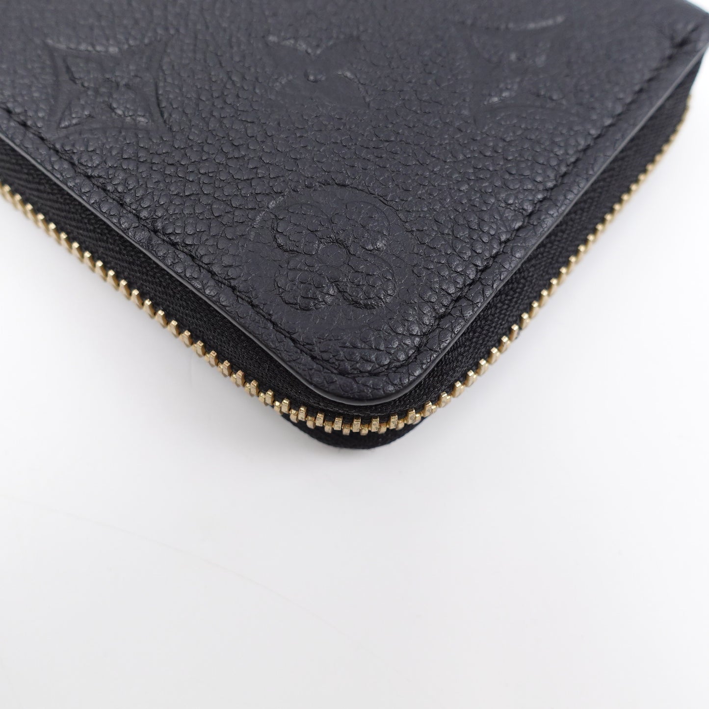 PRE-OWNED LV Black Monogram Empreinte Clemence Long Wallet