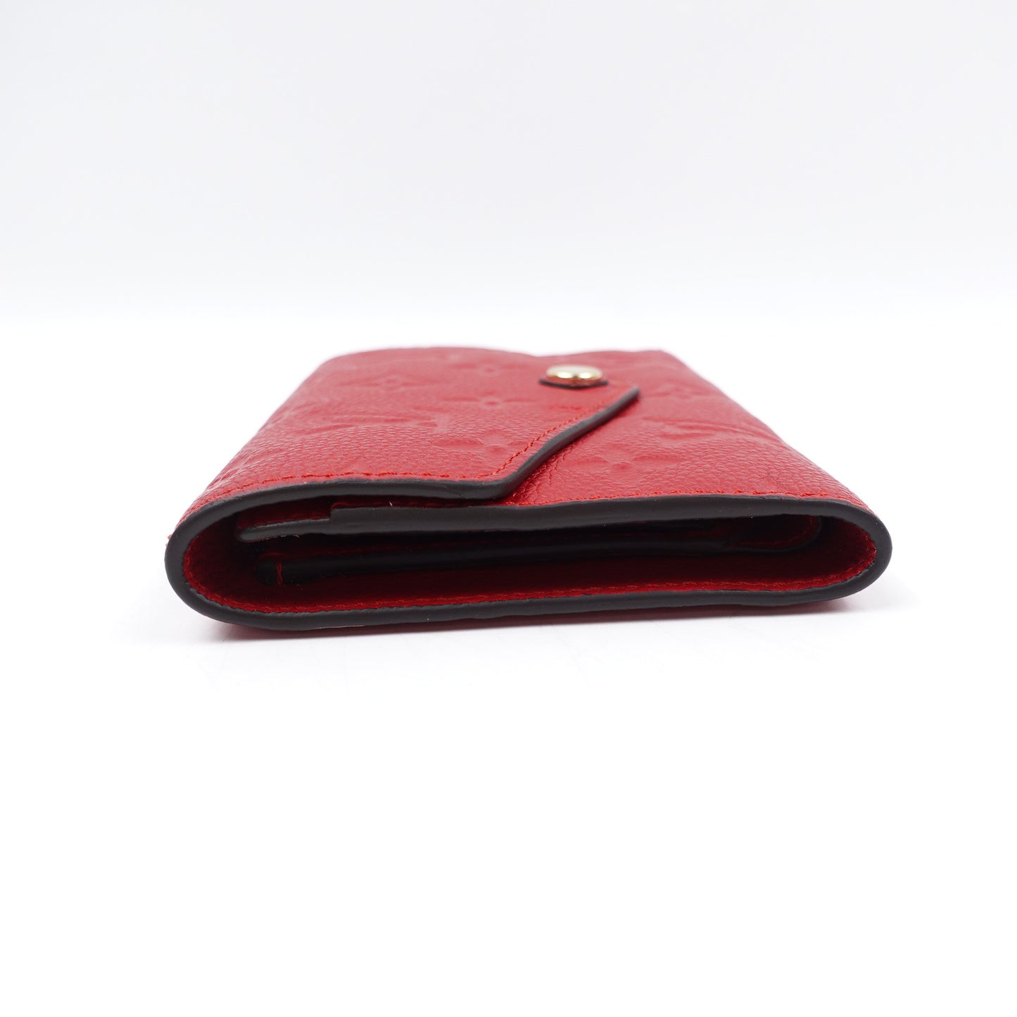 PRE-OWNED LV Red Monogram Empreinte Curieuse Compact Short Wallet