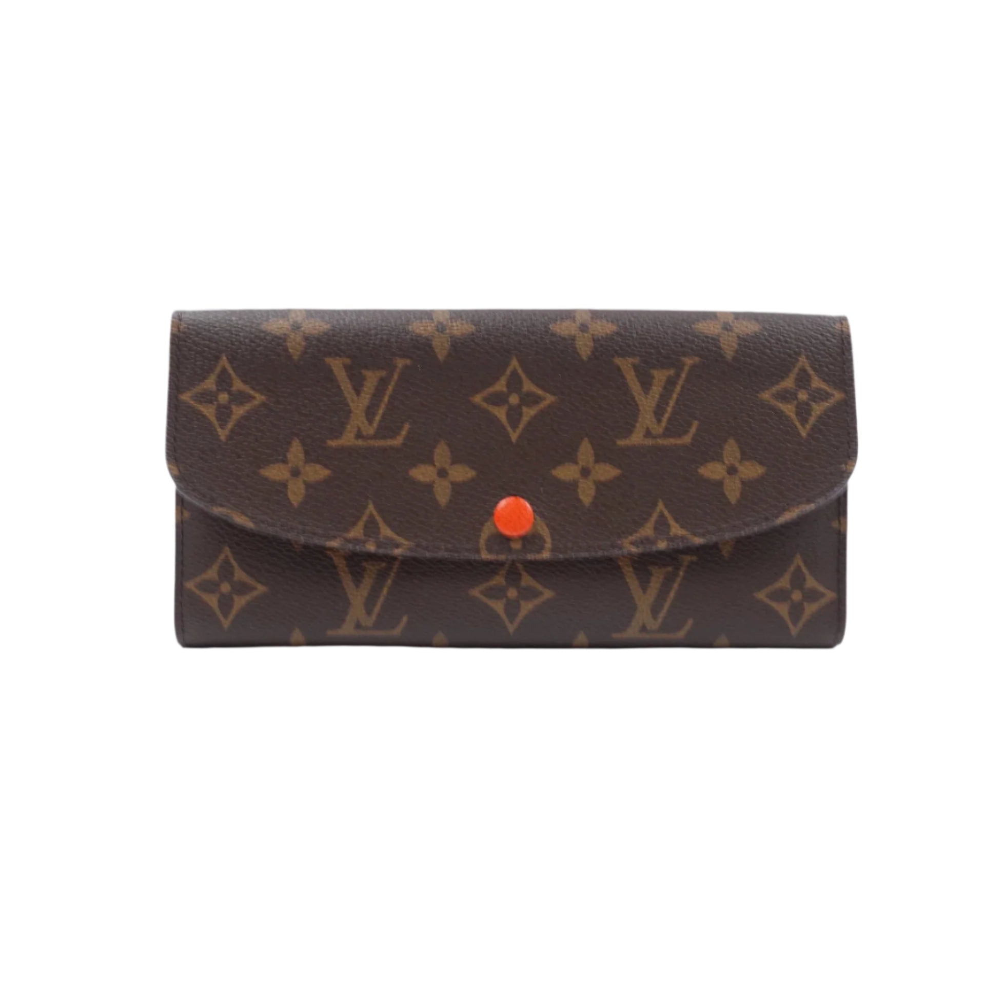 Cartera Emilie de lona con monograma LV de segunda mano Piment