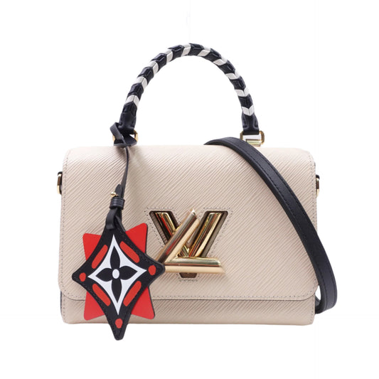 PRE-OWNED LV Epi Crafty Twist MM Cream Shoulder Bag