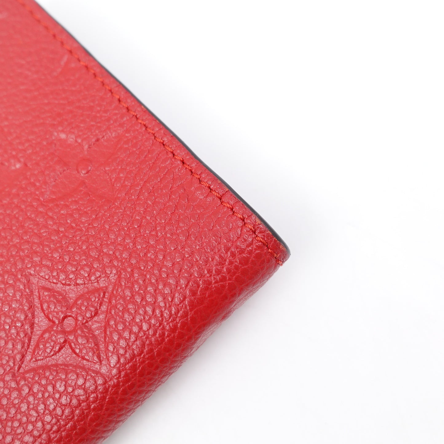 PRE-OWNED LV Red Monogram Empreinte Curieuse Compact Short Wallet