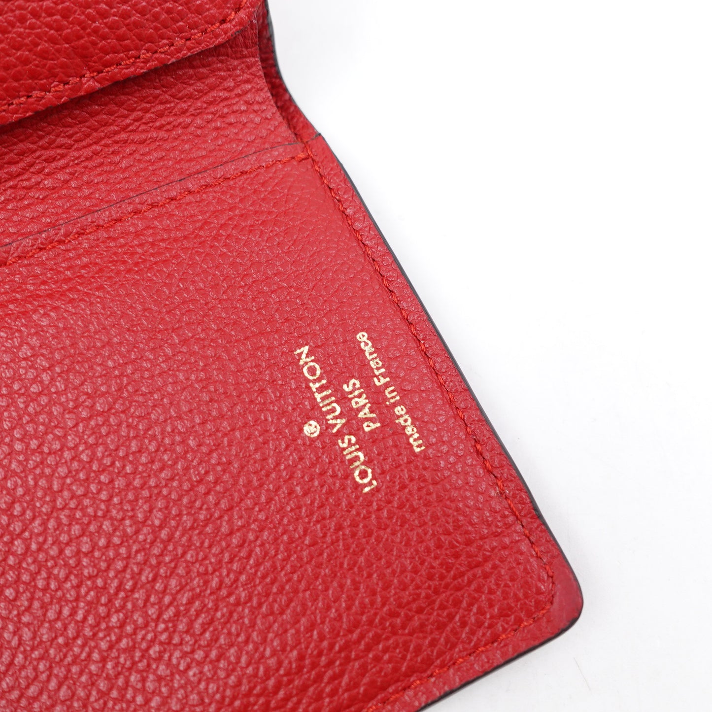 PRE-OWNED LV Red Monogram Empreinte Curieuse Compact Short Wallet