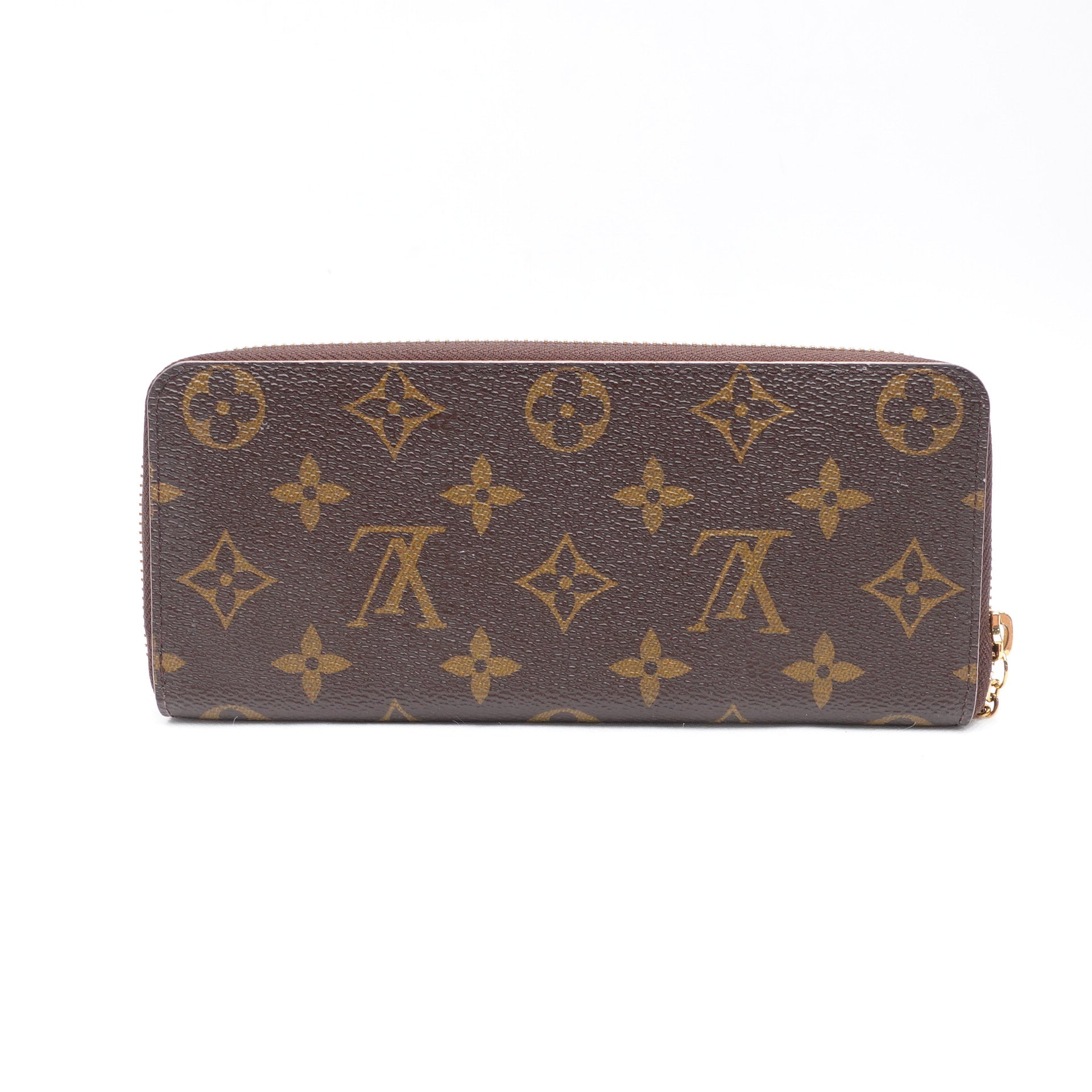 Cartera Clemence LV de lona rosa fuerte y monograma con flores florecientes, usada