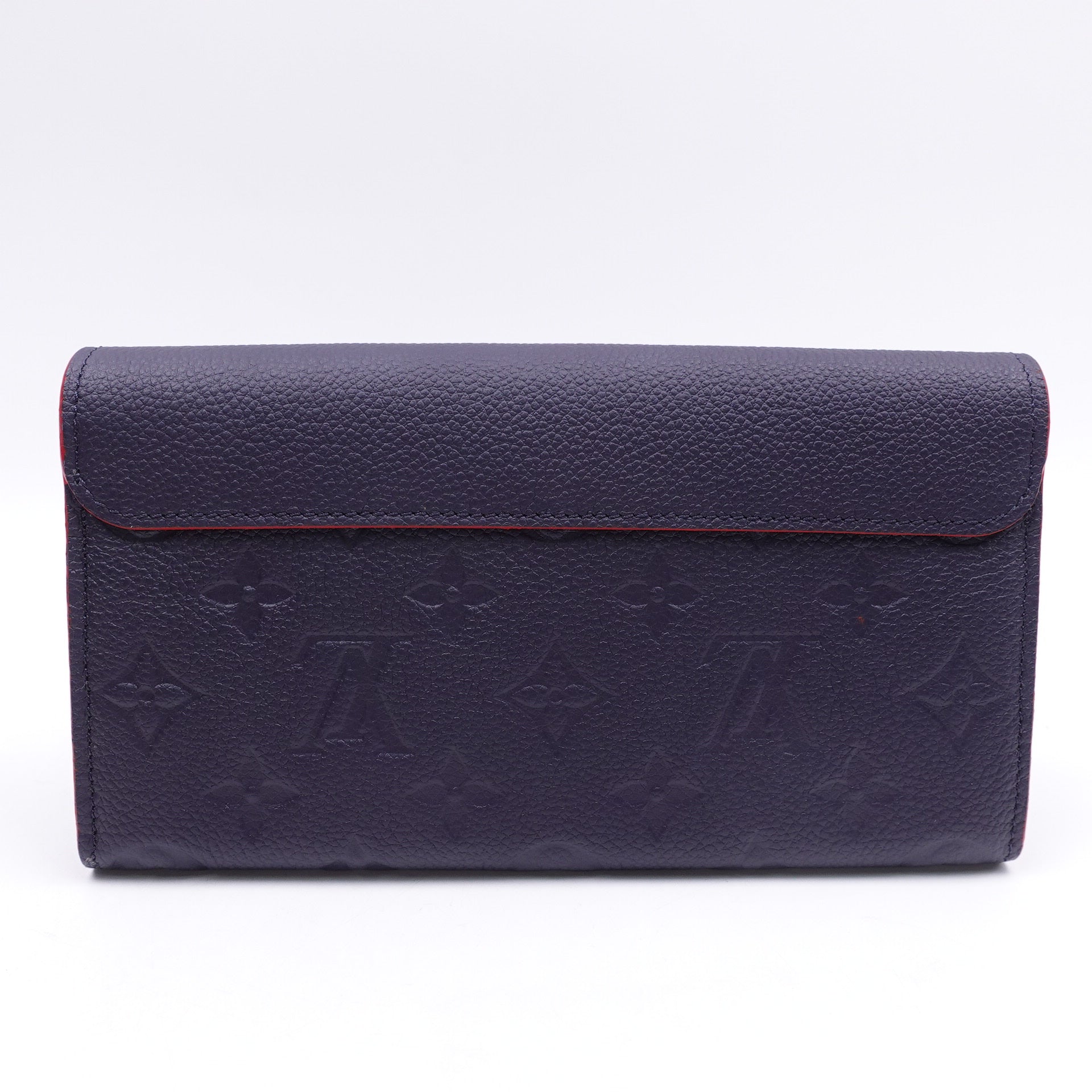 Cartera larga LV azul marino con monograma Empreinte Portefeuille Pont Neuf de segunda mano