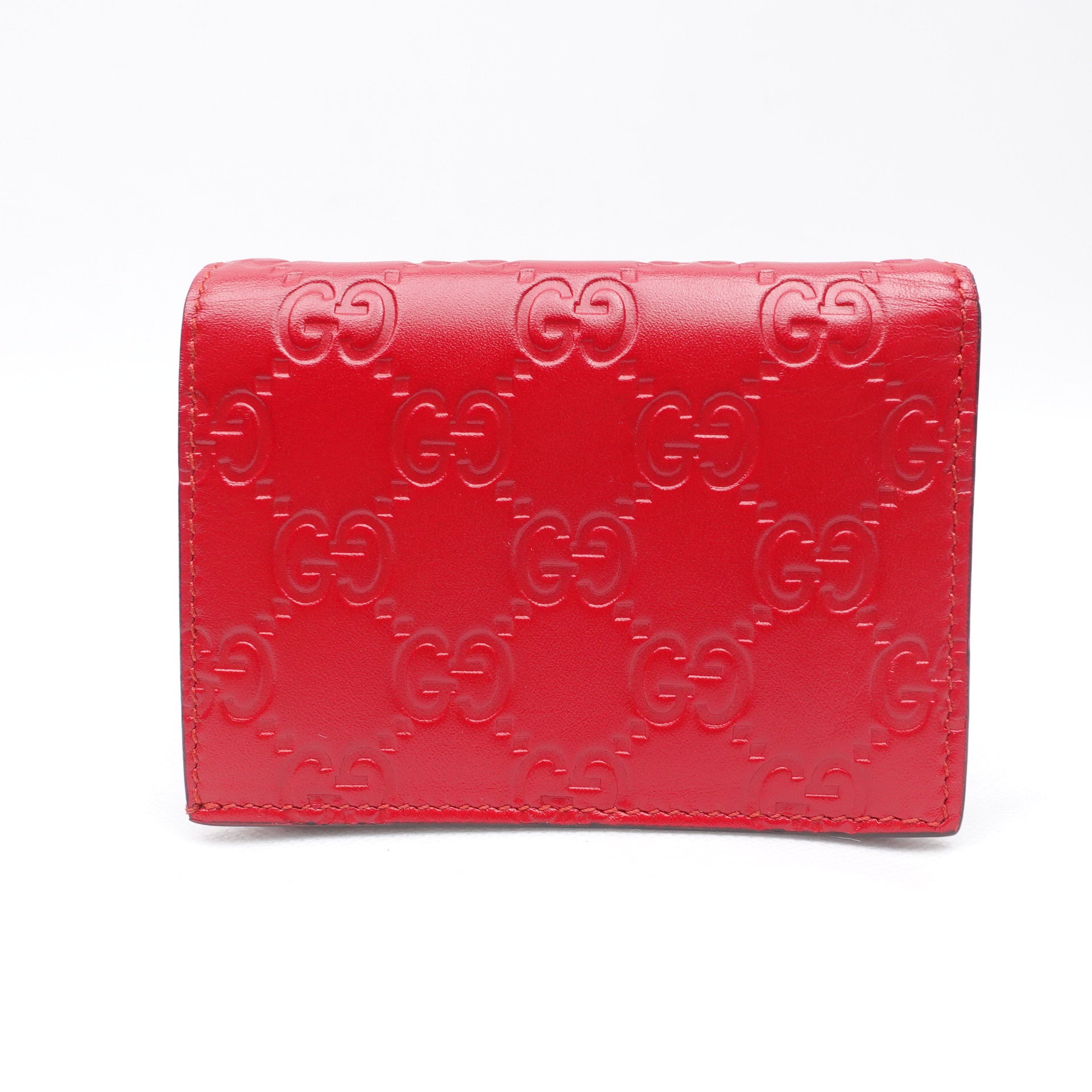 Cartera corta Guccissima GG Red Cherry de segunda mano