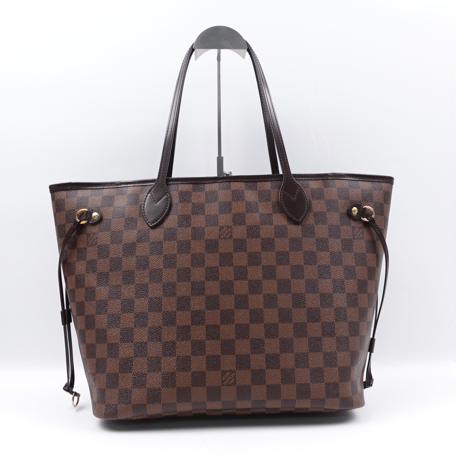 Bolso tote LV Damier Ebene de lona Neverfull MM de segunda mano