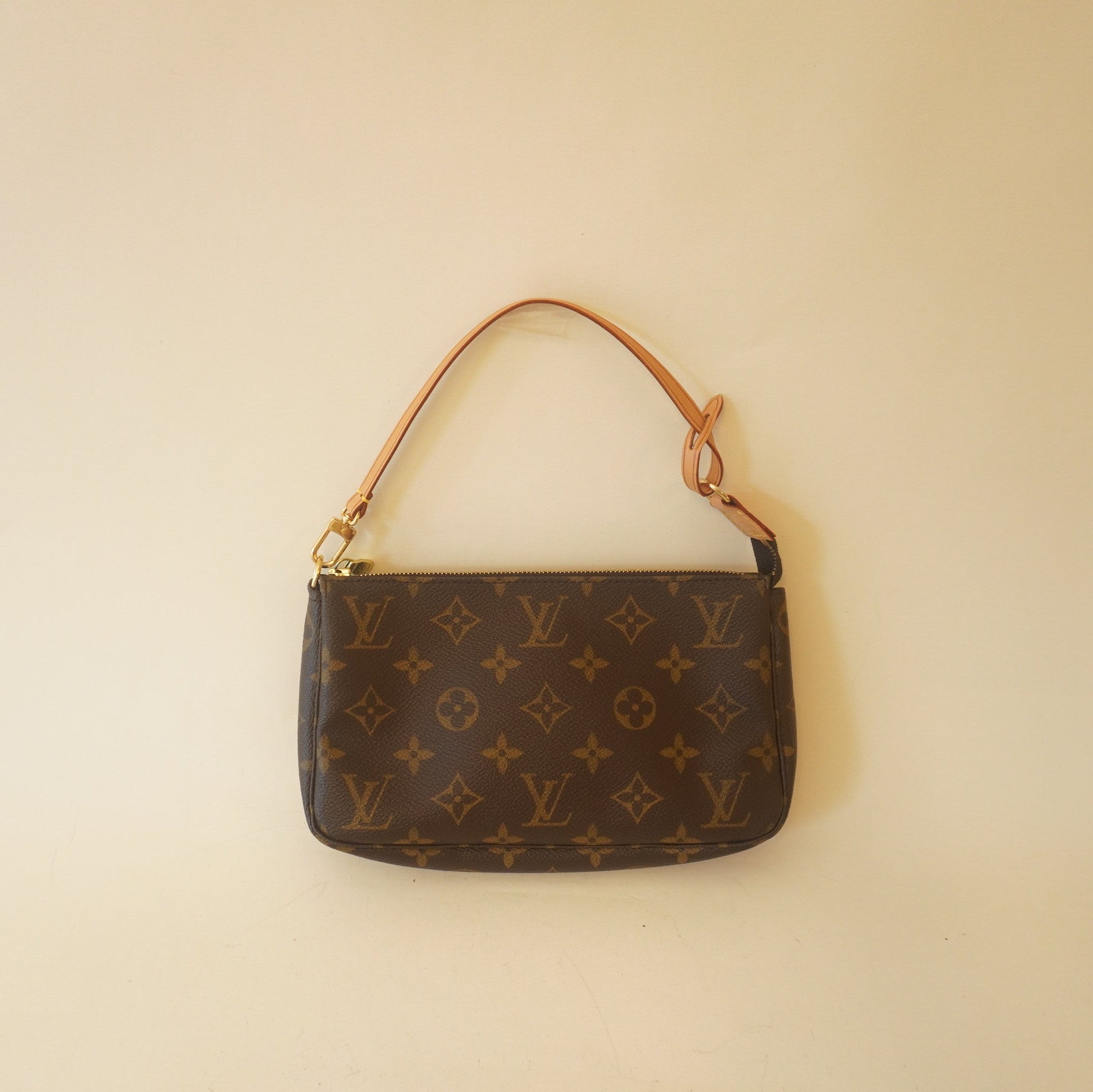 PRE-OWNED LV Monogram Canvas Pochette Hand Bag