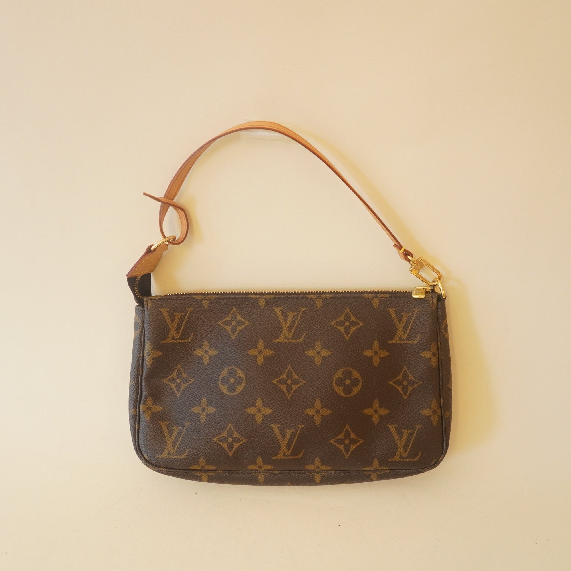 PRE-OWNED LV Monogram Canvas Pochette Hand Bag