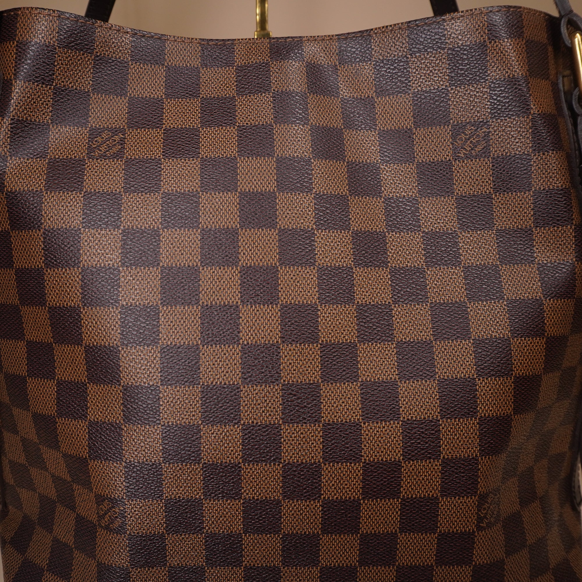 PRE-OWNED LV Damier Ebene Canvas Cabas Rivington Shoulder Bag