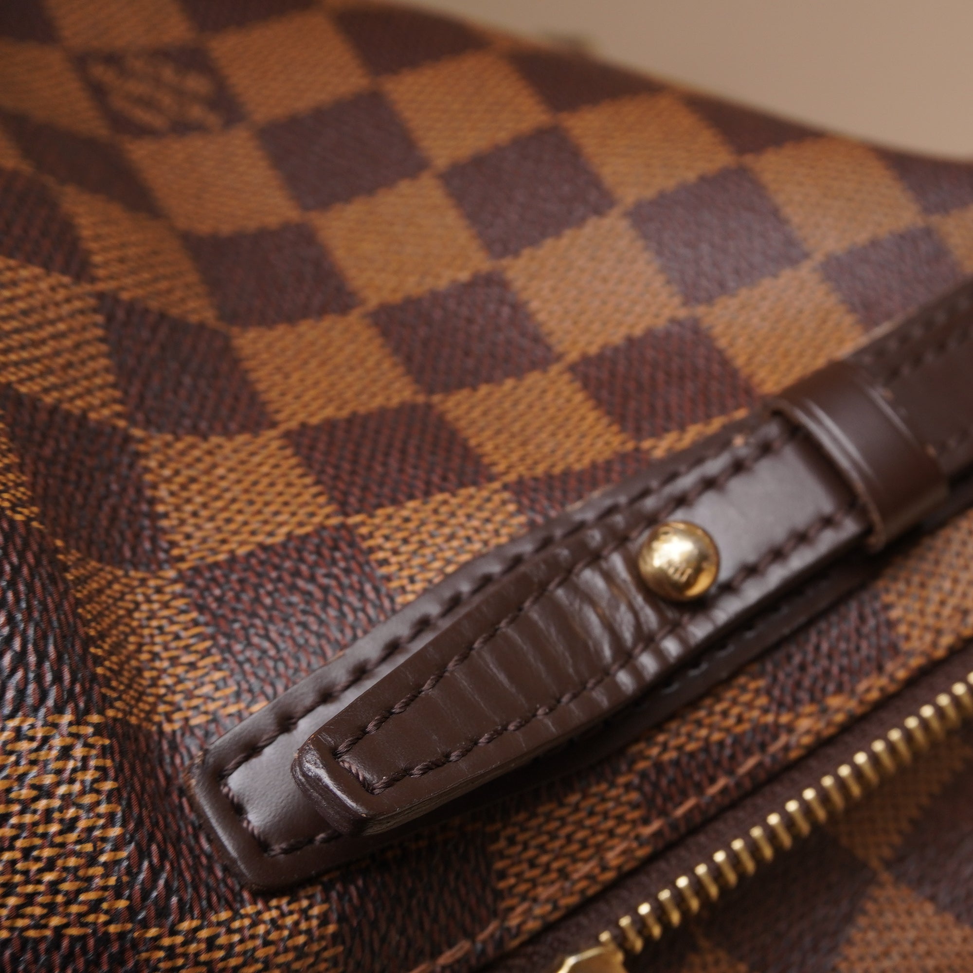 PRE-OWNED LV Damier Ebene Canvas Cabas Rivington Shoulder Bag