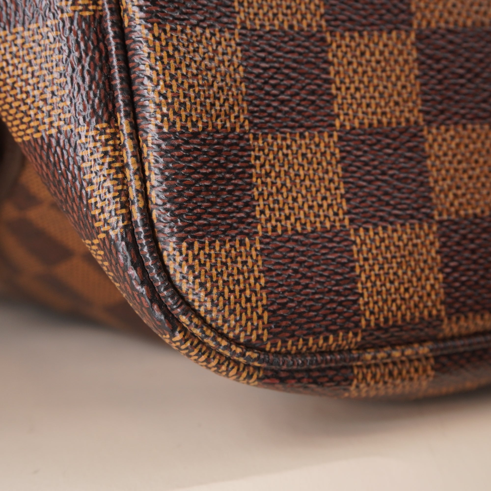 PRE-OWNED LV Damier Ebene Canvas Cabas Rivington Shoulder Bag