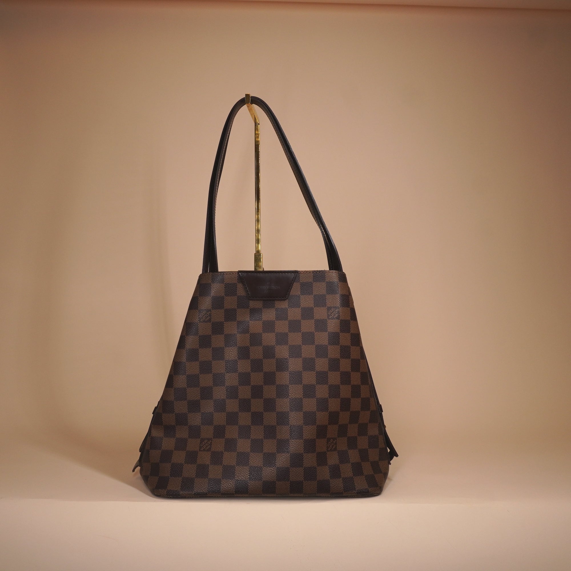 PRE-OWNED LV Damier Ebene Canvas Cabas Rivington Shoulder Bag