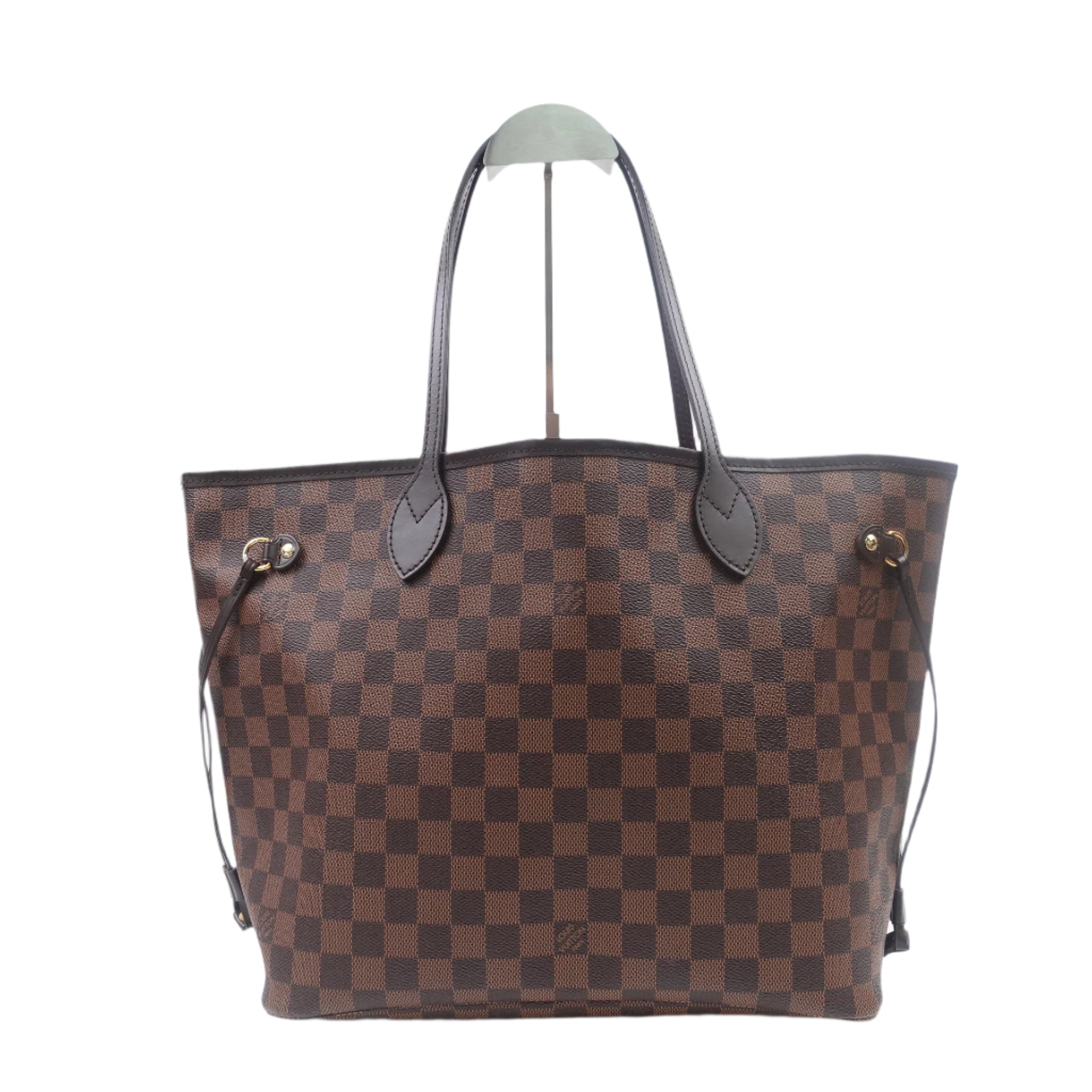Bolso tote LV Damier Ebene de lona Neverfull MM de segunda mano