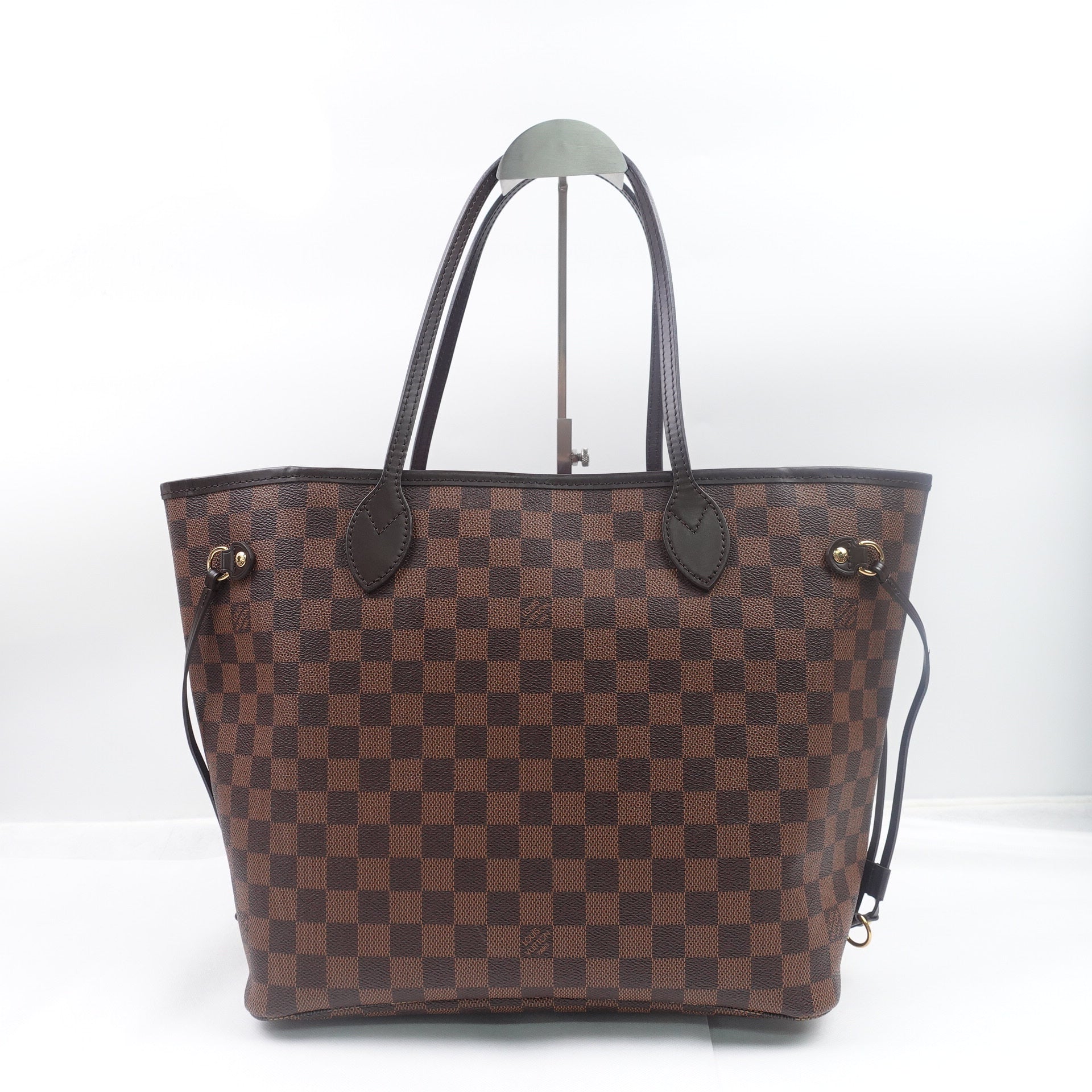 Bolso tote LV Damier Ebene de lona Neverfull MM de segunda mano
