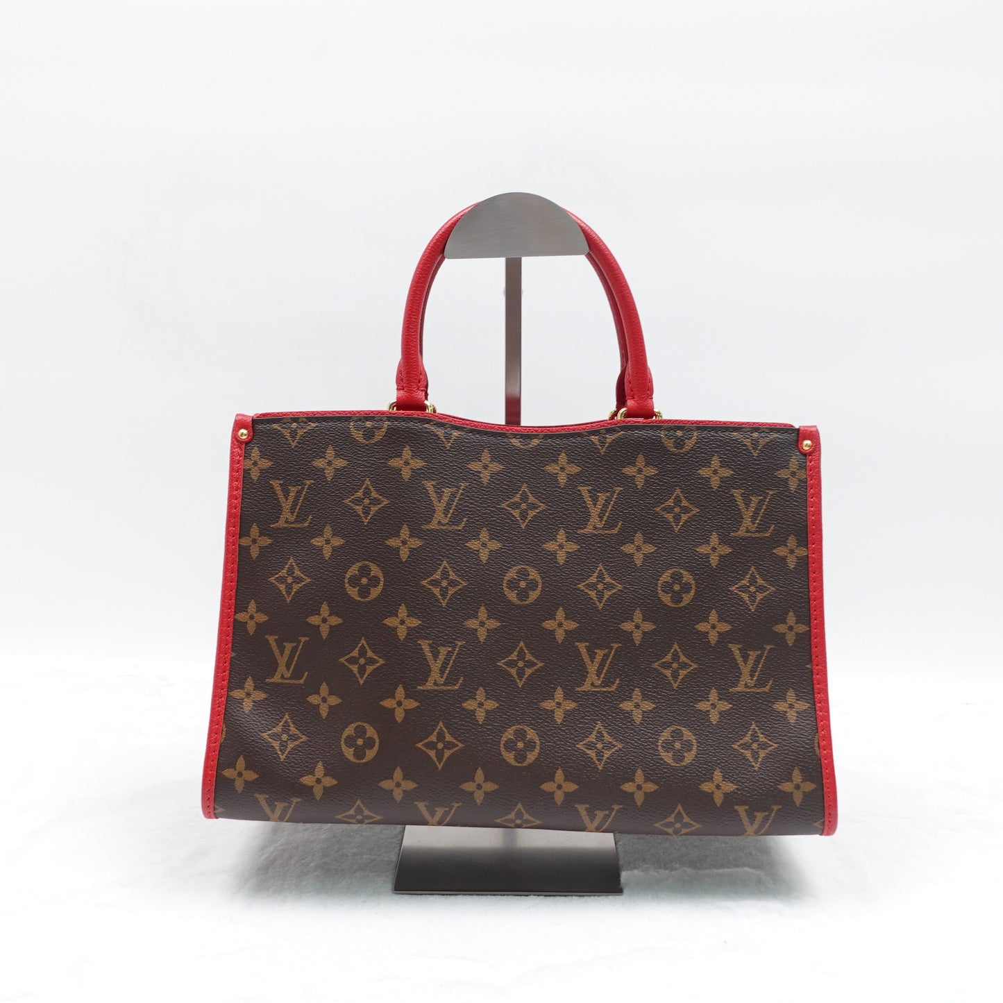 PRE-OWNED LV Monogram Popincourt PM Red Shoulder Bag