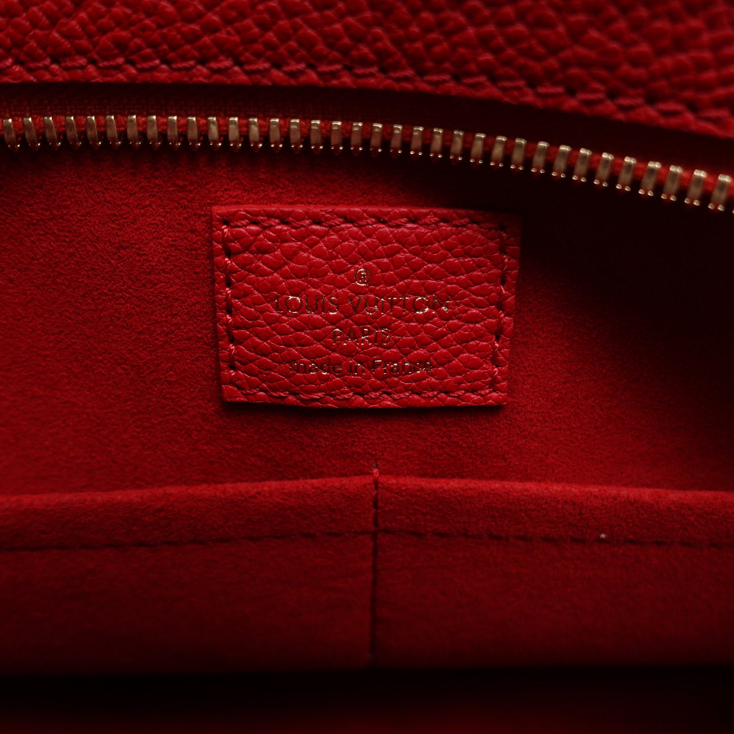 PRE-OWNED LV Monogram Popincourt PM Red Shoulder Bag