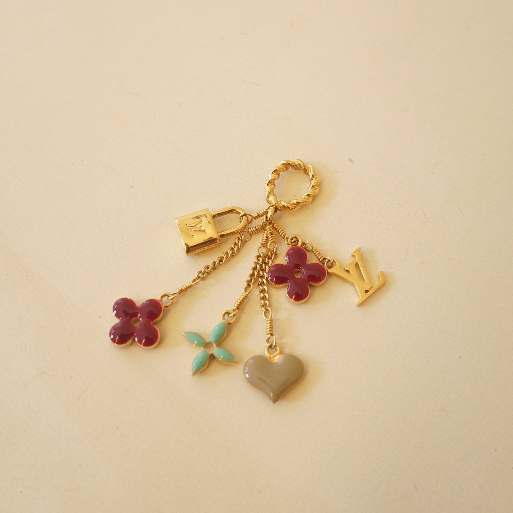 PRE-OWNED LV Sweet Monogram Charm Pendant