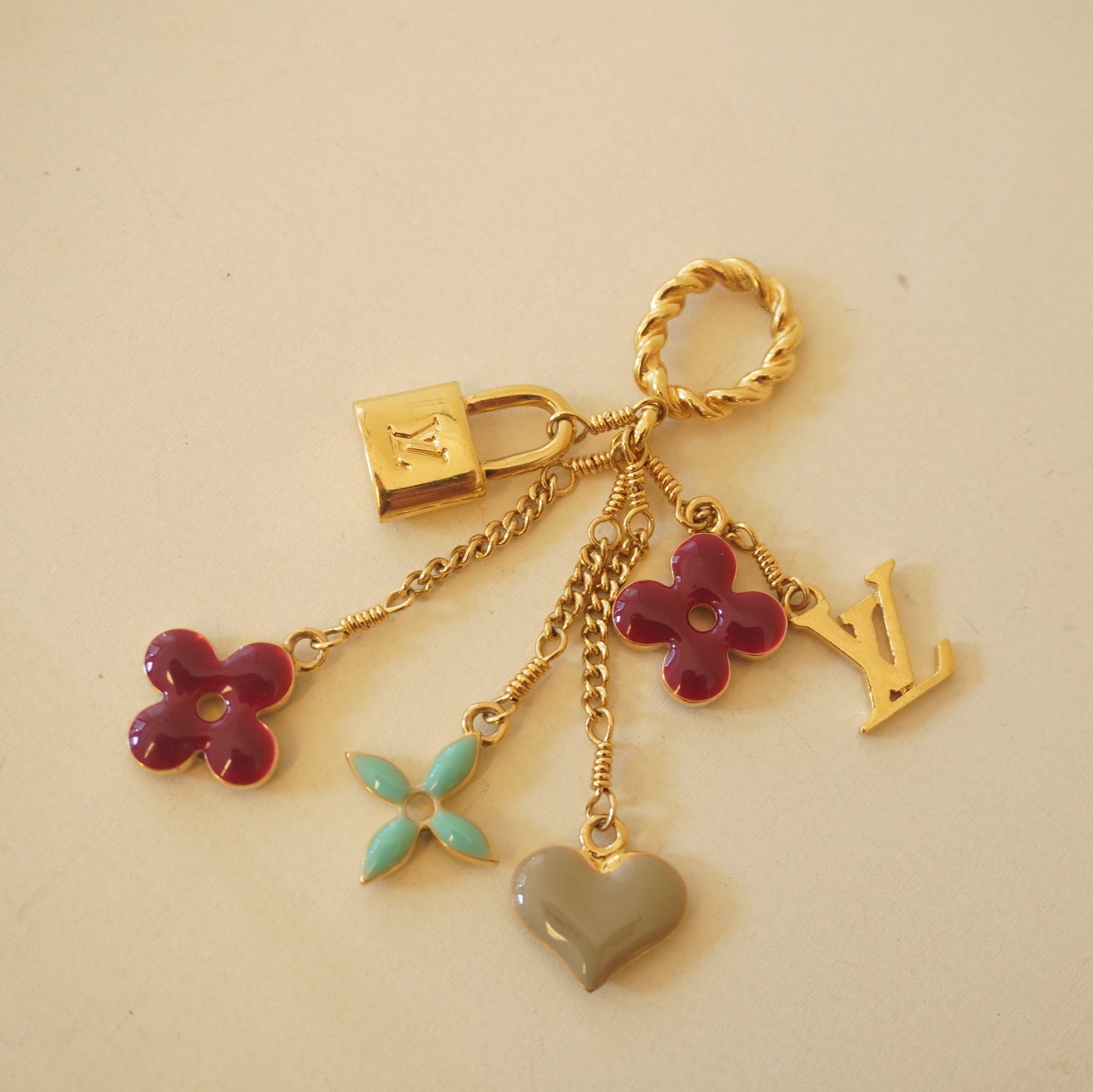 PRE-OWNED LV Sweet Monogram Charm Pendant
