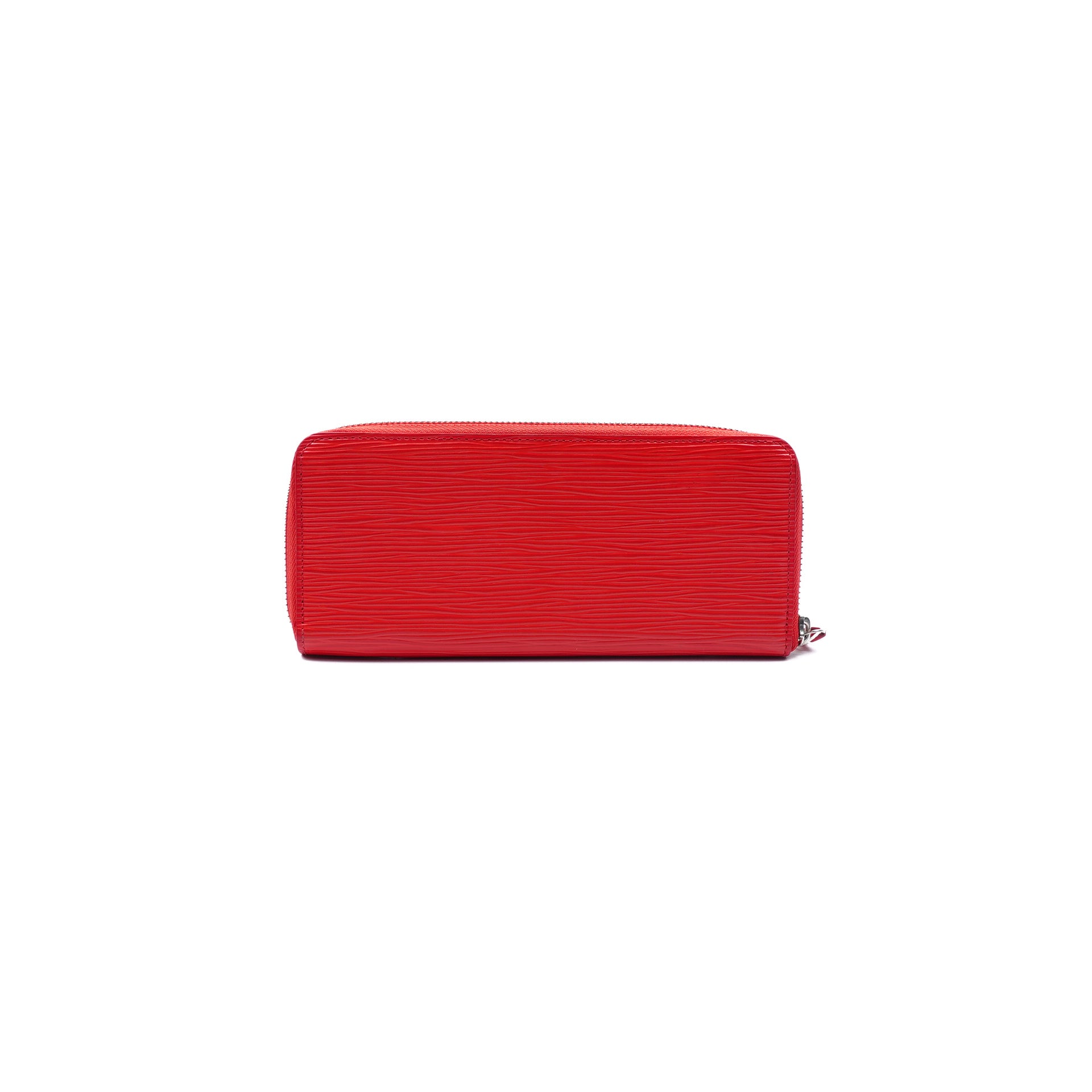 PRE-OWNED LV Red Epi Leather Clemence Long Wallet