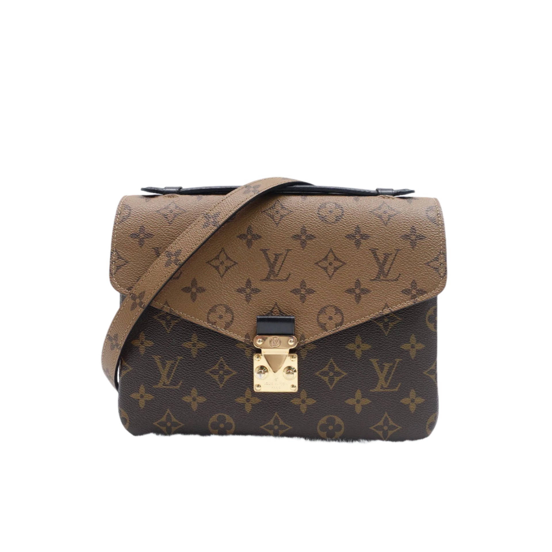 PRE-OWNED LV Reverse Monogram Pochette Metis Crossbody Bag