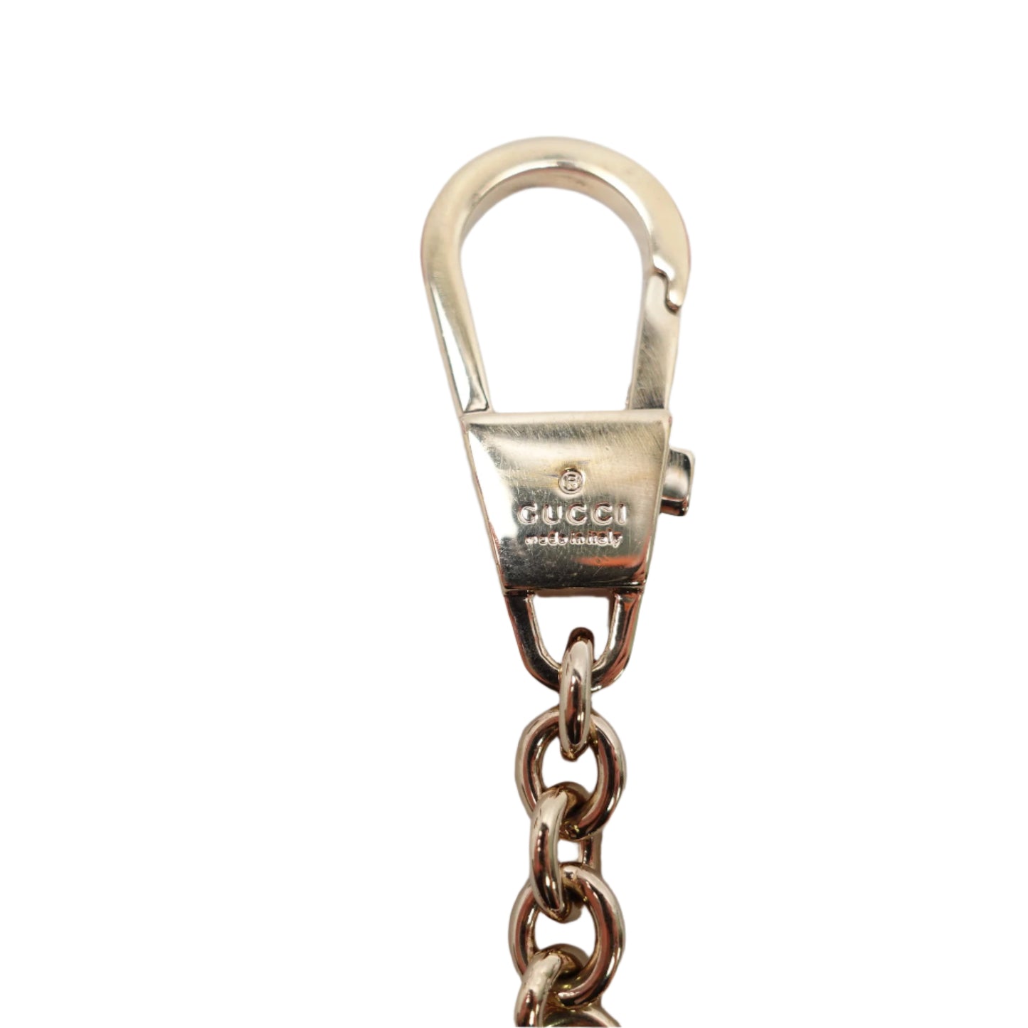PRE-OWNED Studded Interlocking G Logo Keychain Bag Charm