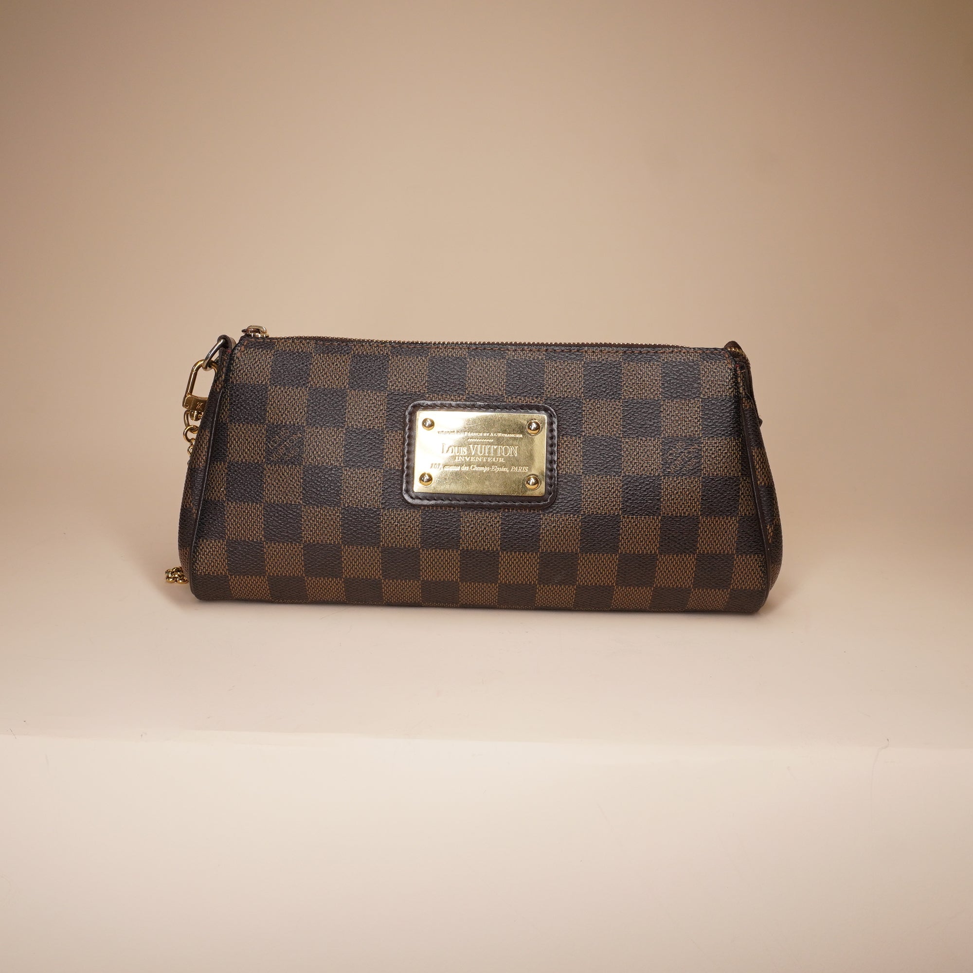 PRE-OWNED LV Damier Ebene Canvas Eva Shoulder Bag