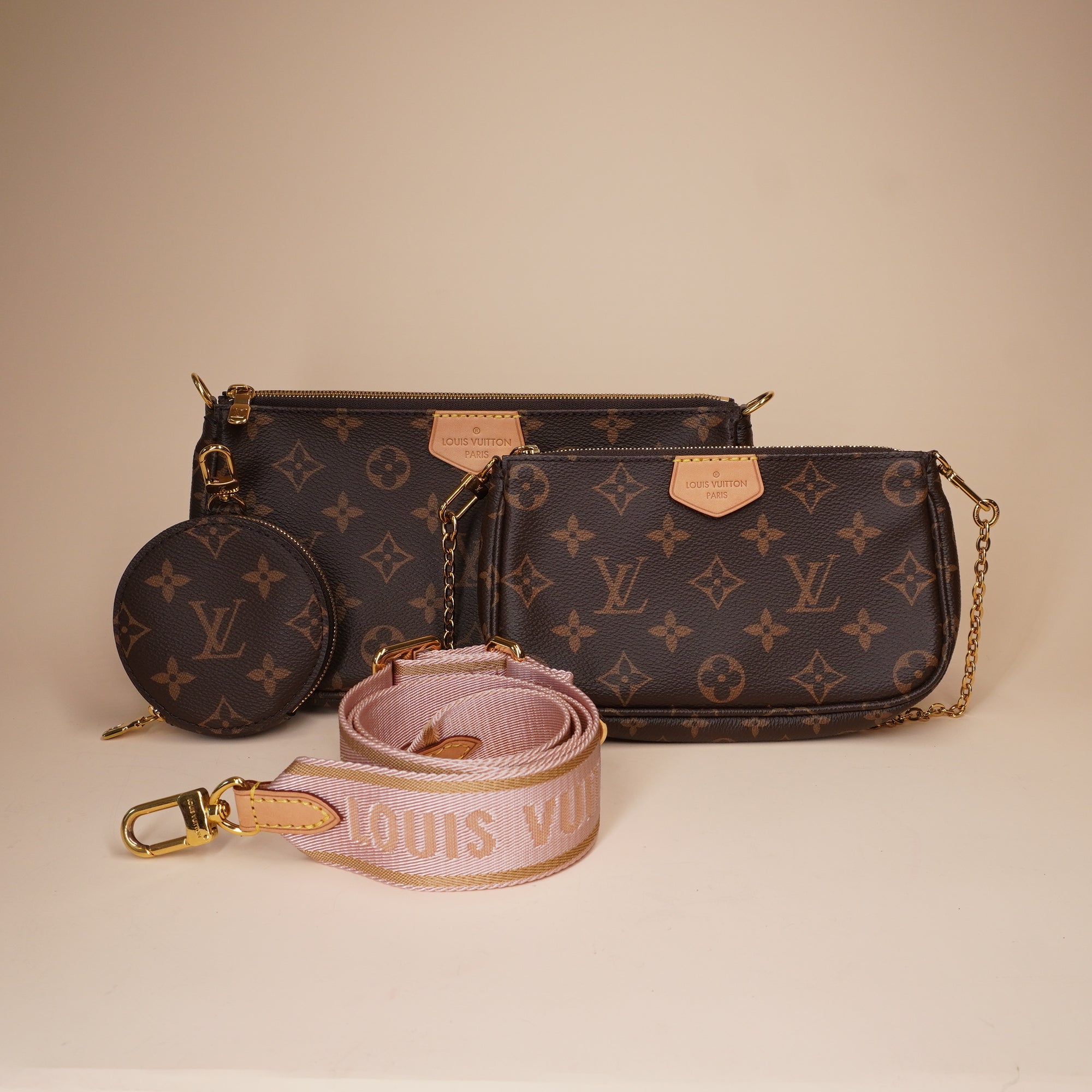 PRE-OWNED LV Monogram Canvas Multipochette Crossbody Bag
