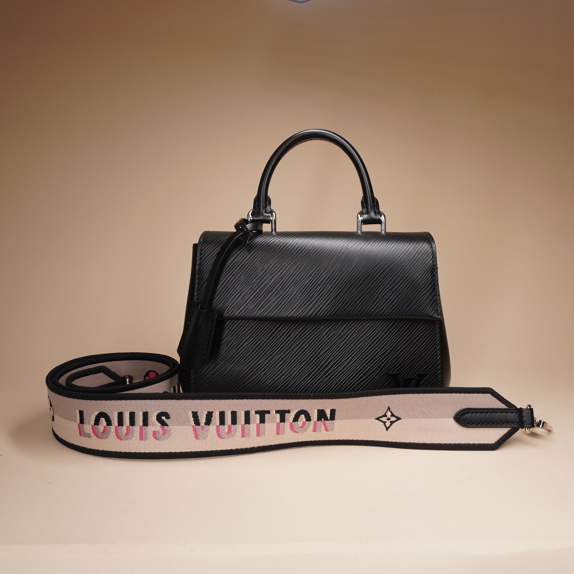 PRE-OWNED LV Epi Leather Black Cluny Mini Black