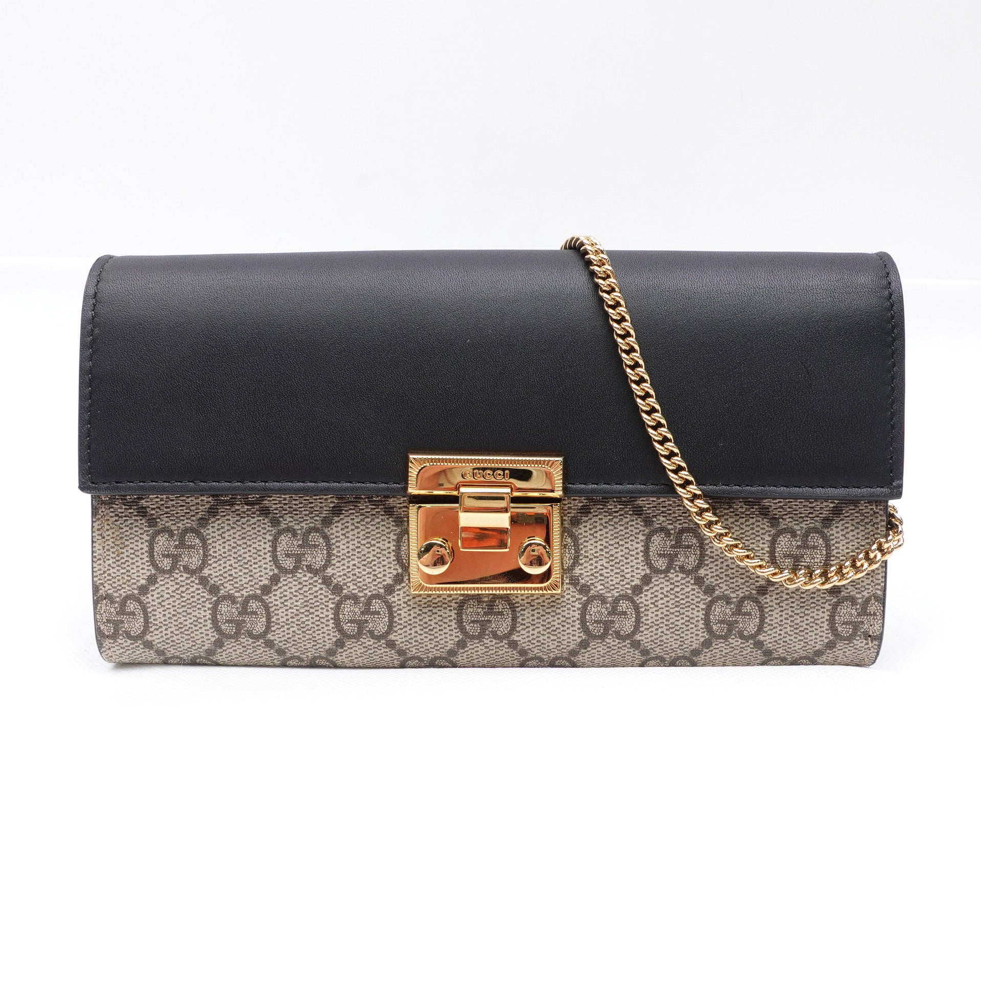 Bolso bandolera pequeño con candado GG Supreme beige de segunda mano