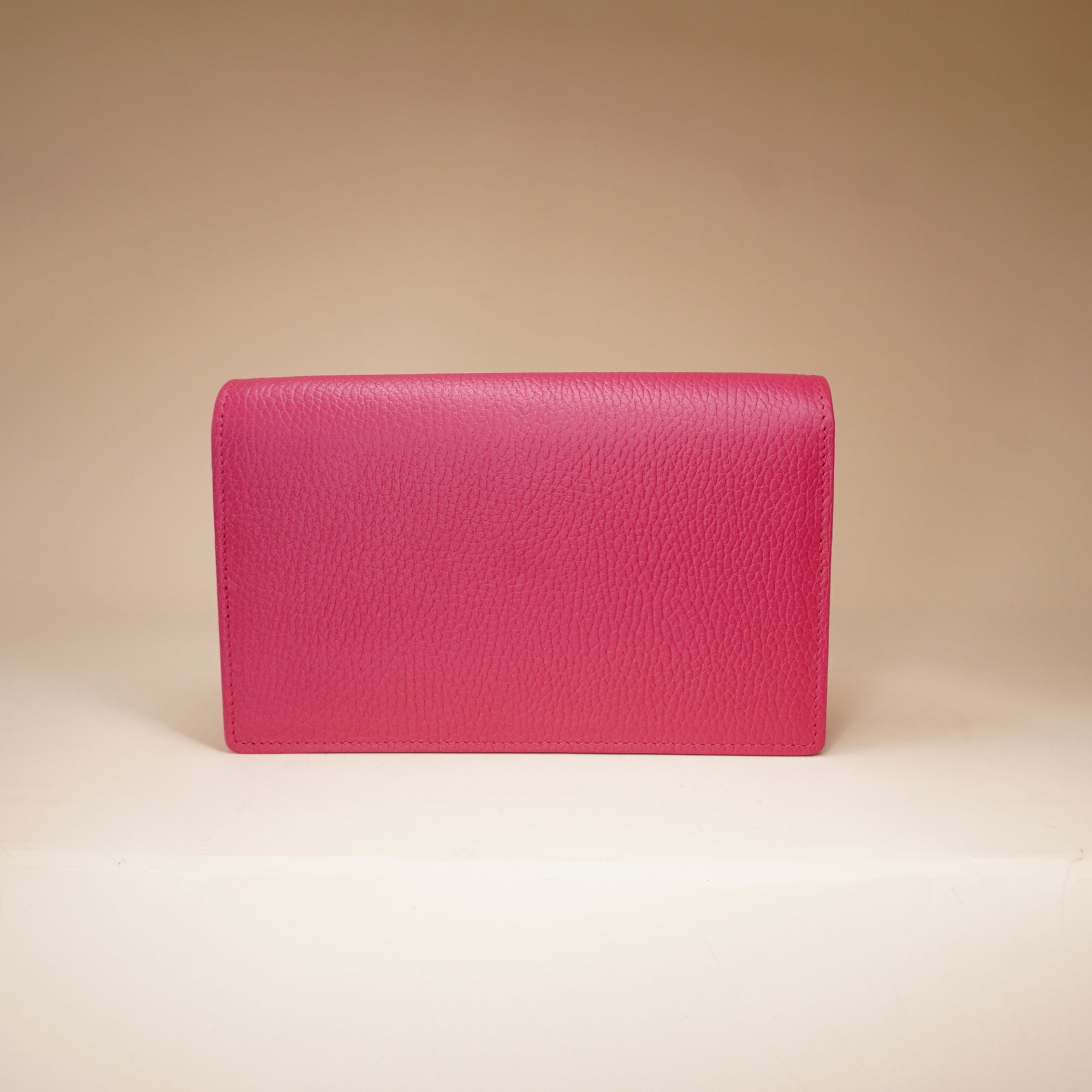 PRE-OWNED GG Leather Marmont Wallet On Chain Bag