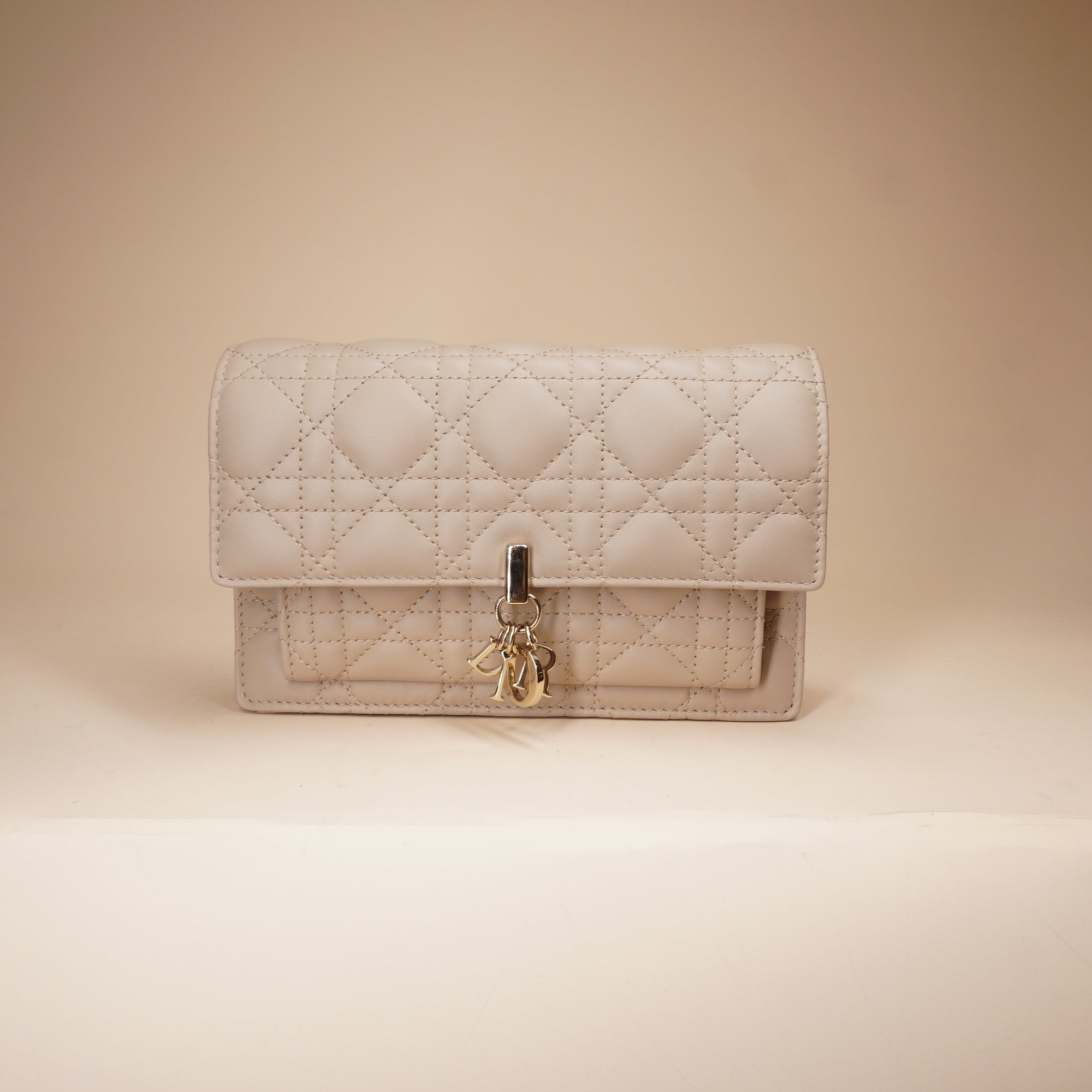 PRE-OWNED Lambskin Chain Pouch or Shoulder Bag