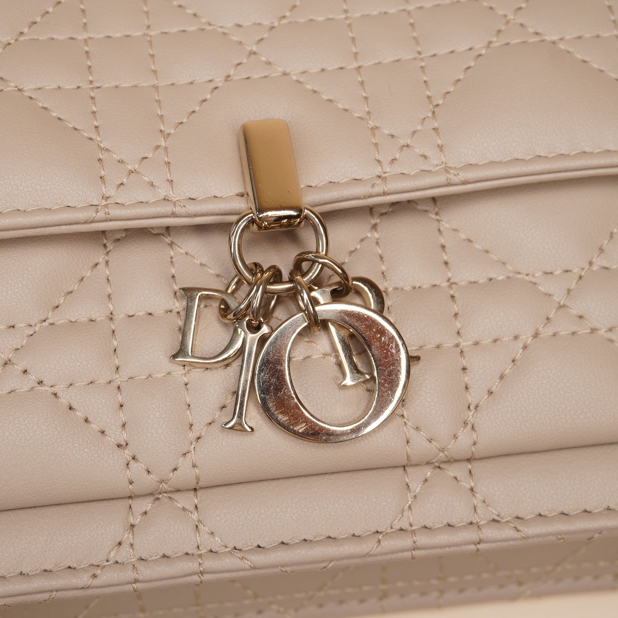 PRE-OWNED Lambskin Chain Pouch or Shoulder Bag