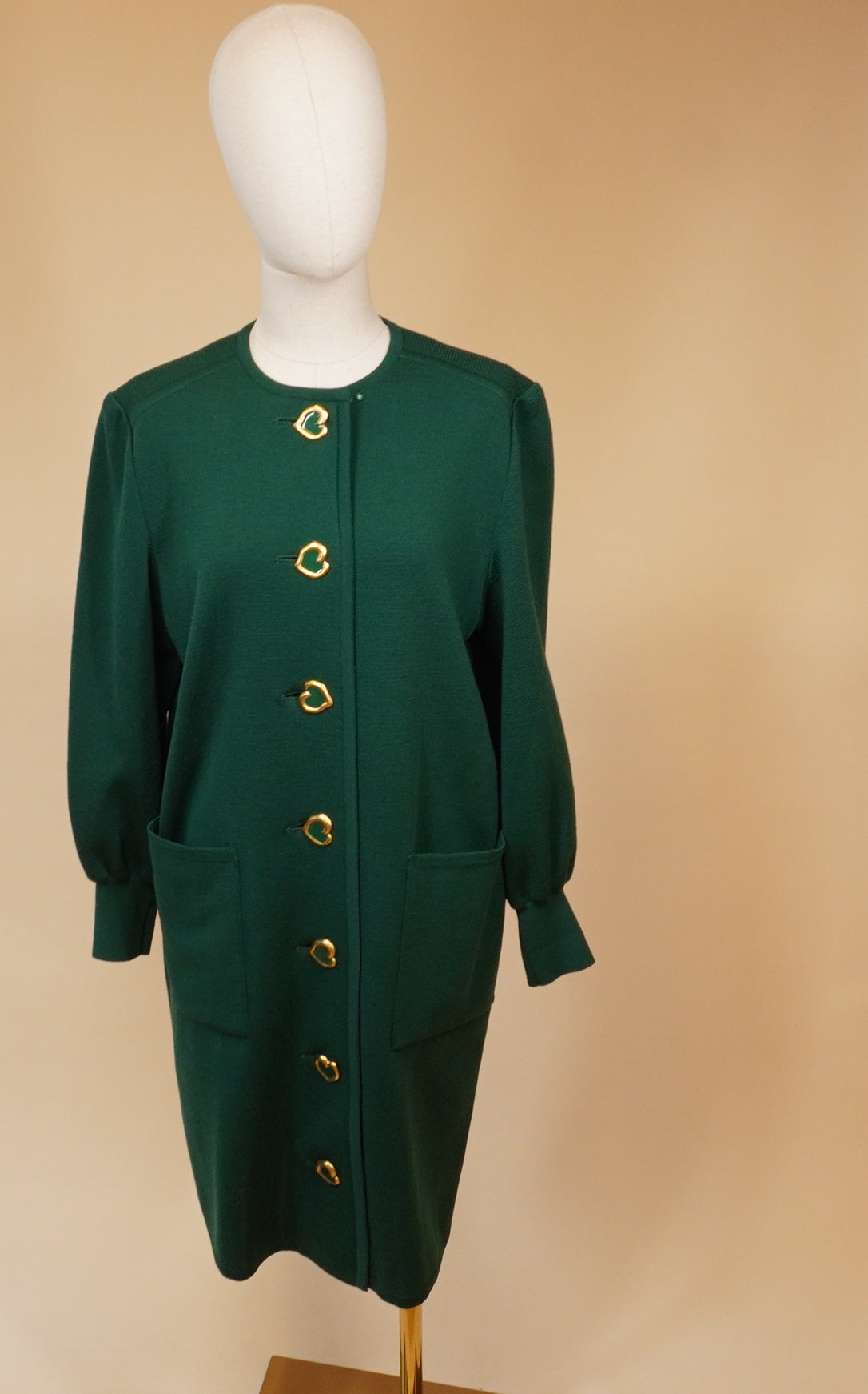 PRE-OWNED YSL  Rive Gauche Vintage Heart-Button Coat size M