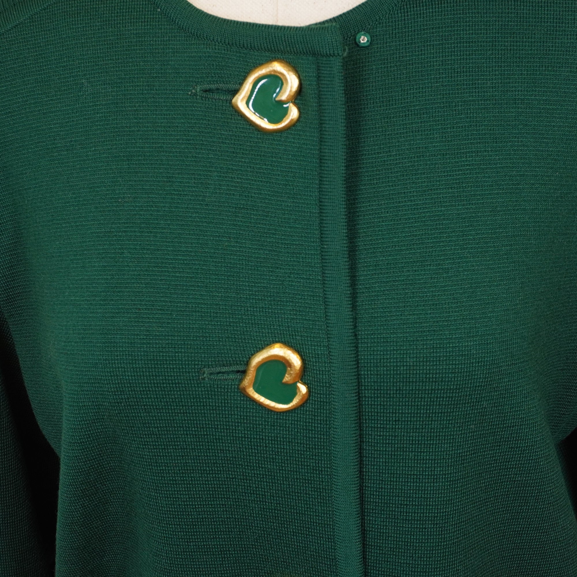 PRE-OWNED YSL  Rive Gauche Vintage Heart-Button Coat size M
