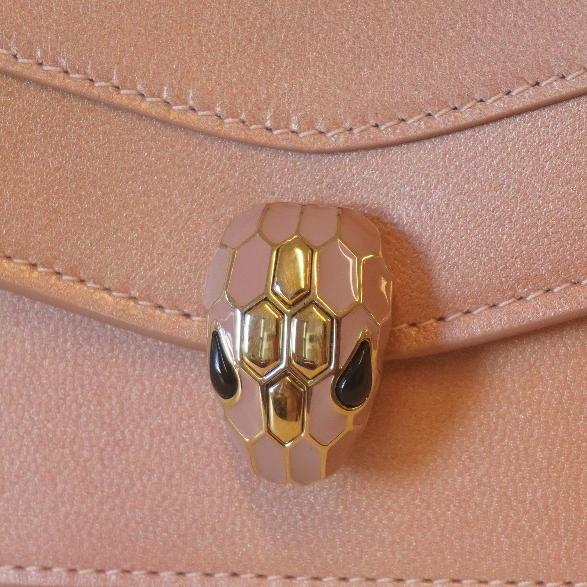 PRE-OWNED Gradient Pink Serpenti Forever Bifold Wallet