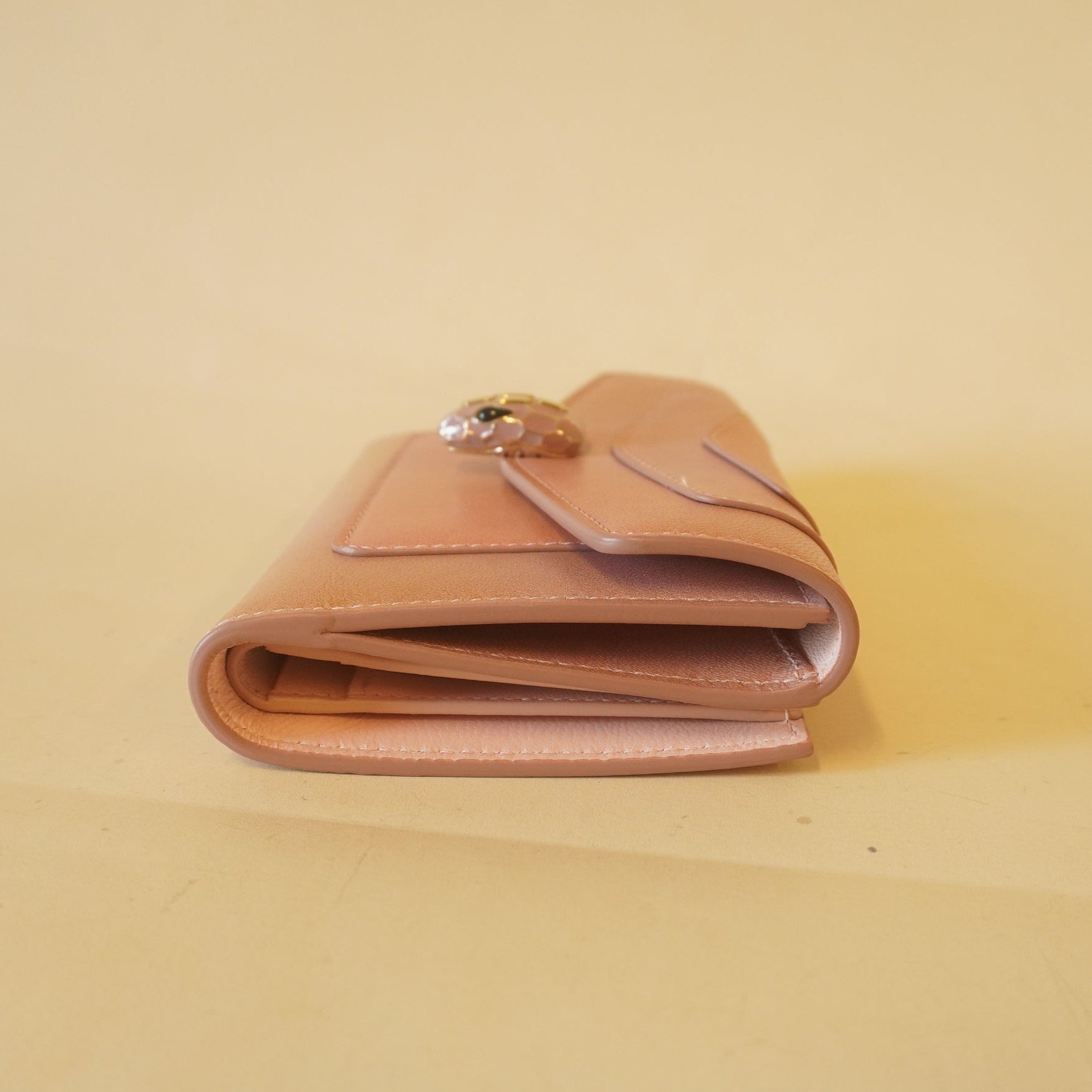 PRE-OWNED Gradient Pink Serpenti Forever Bifold Wallet