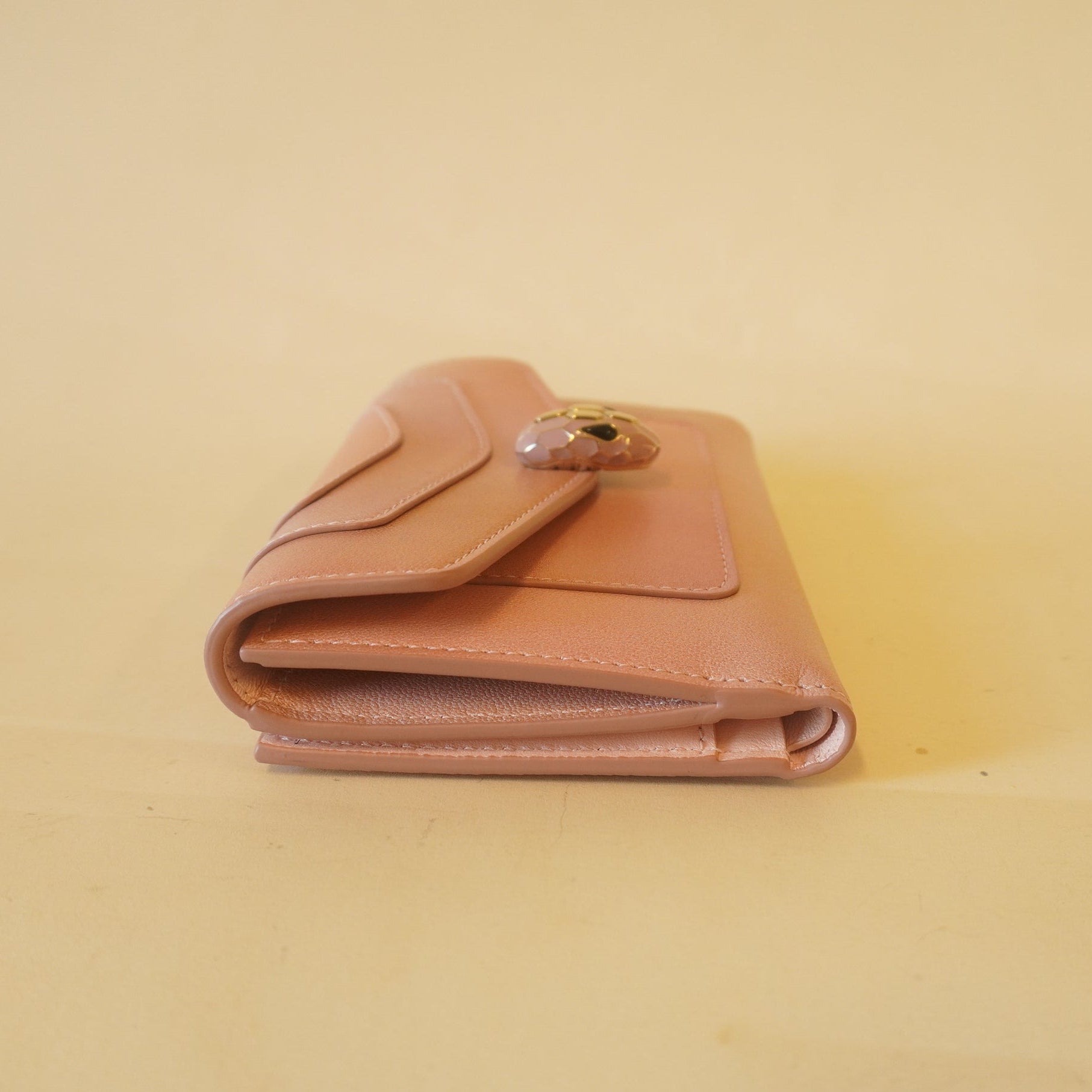 PRE-OWNED Gradient Pink Serpenti Forever Bifold Wallet