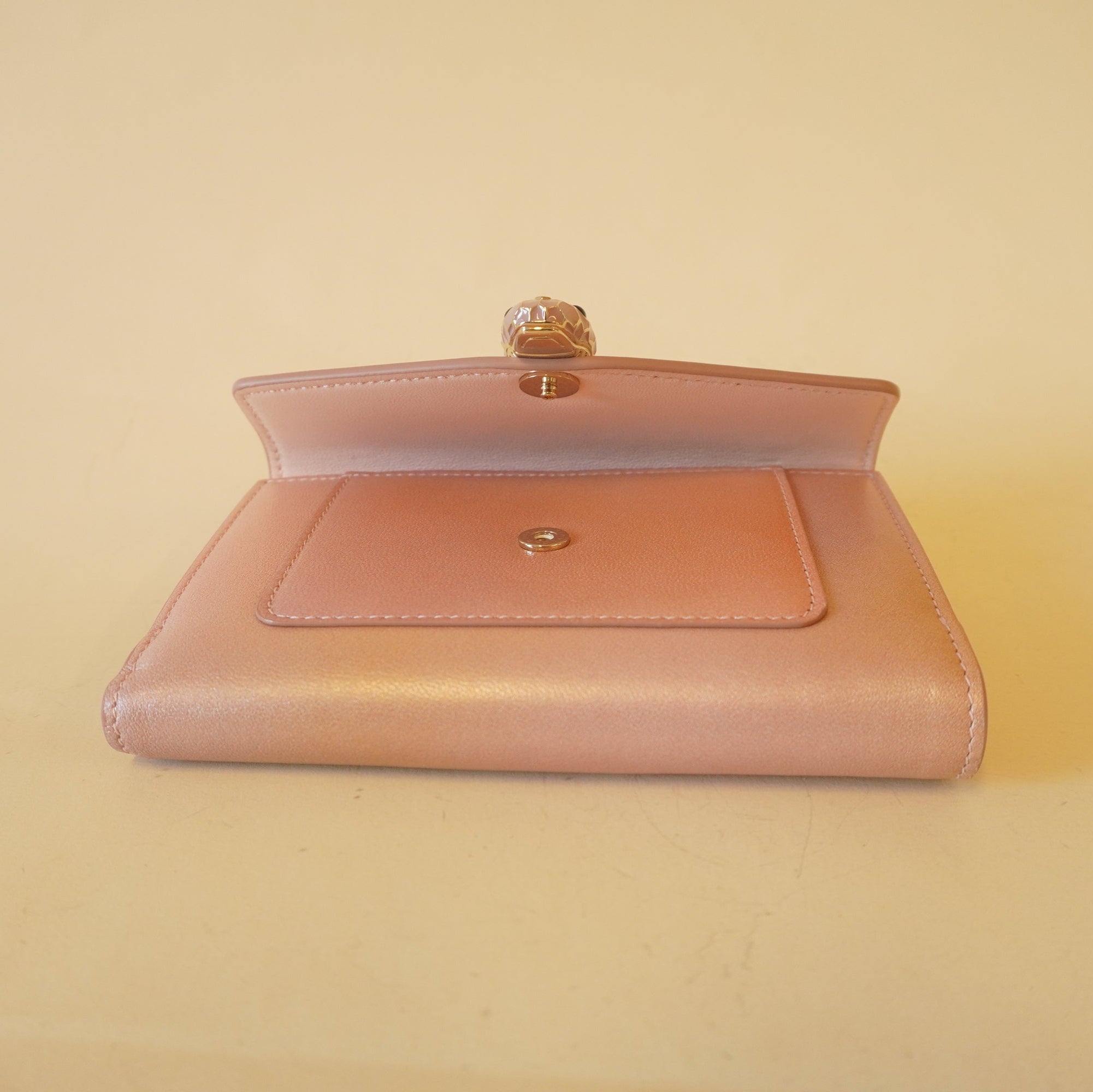 PRE-OWNED Gradient Pink Serpenti Forever Bifold Wallet