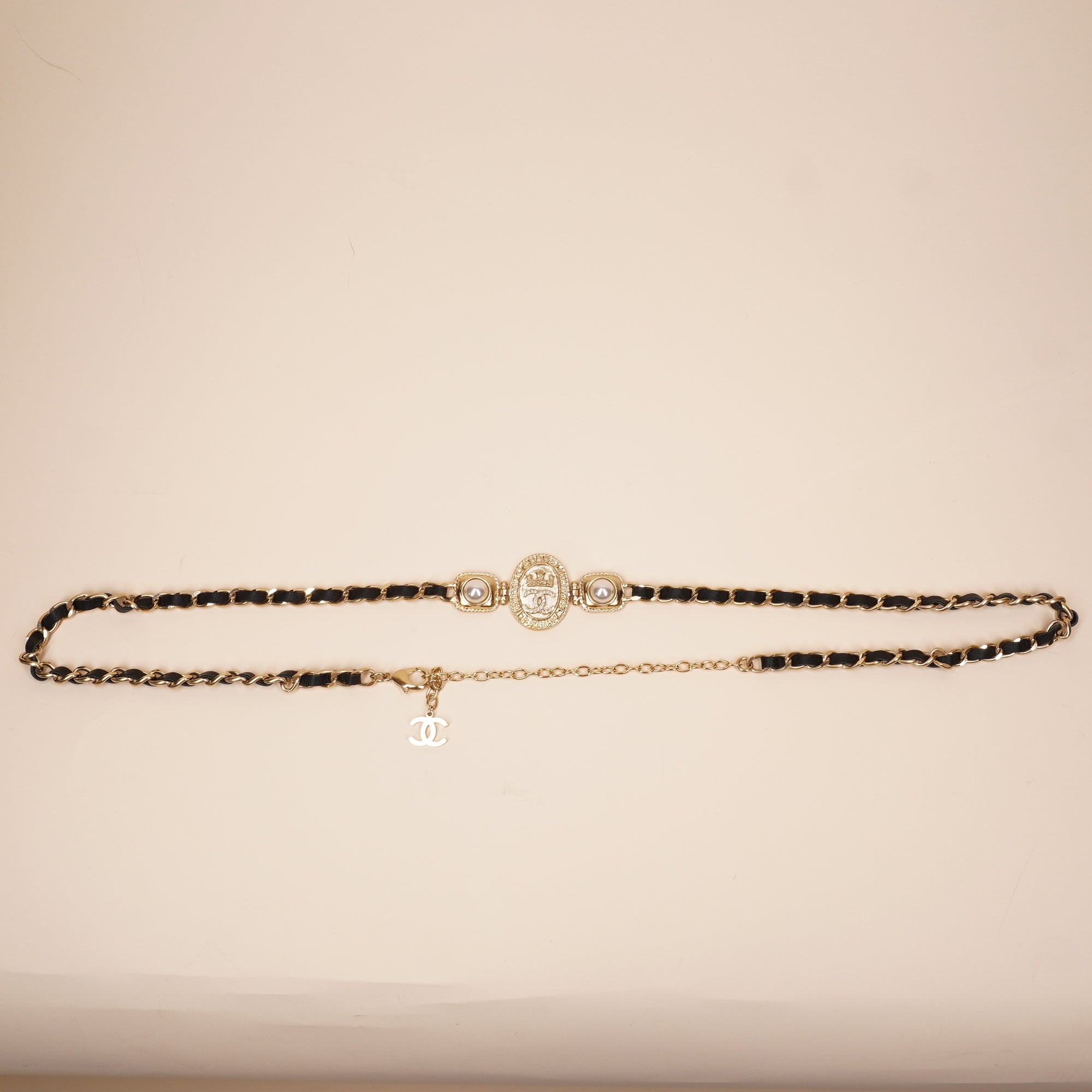 PRE-OWNED CC Coco Mark Charm Belt Chain
